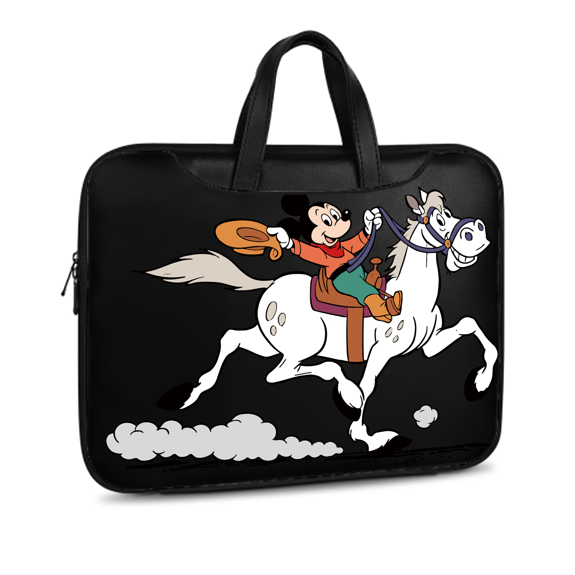 （画像用） ミッキーマウス Mickey Mouse レザーラップトップバッグ　ノートパソコンケース