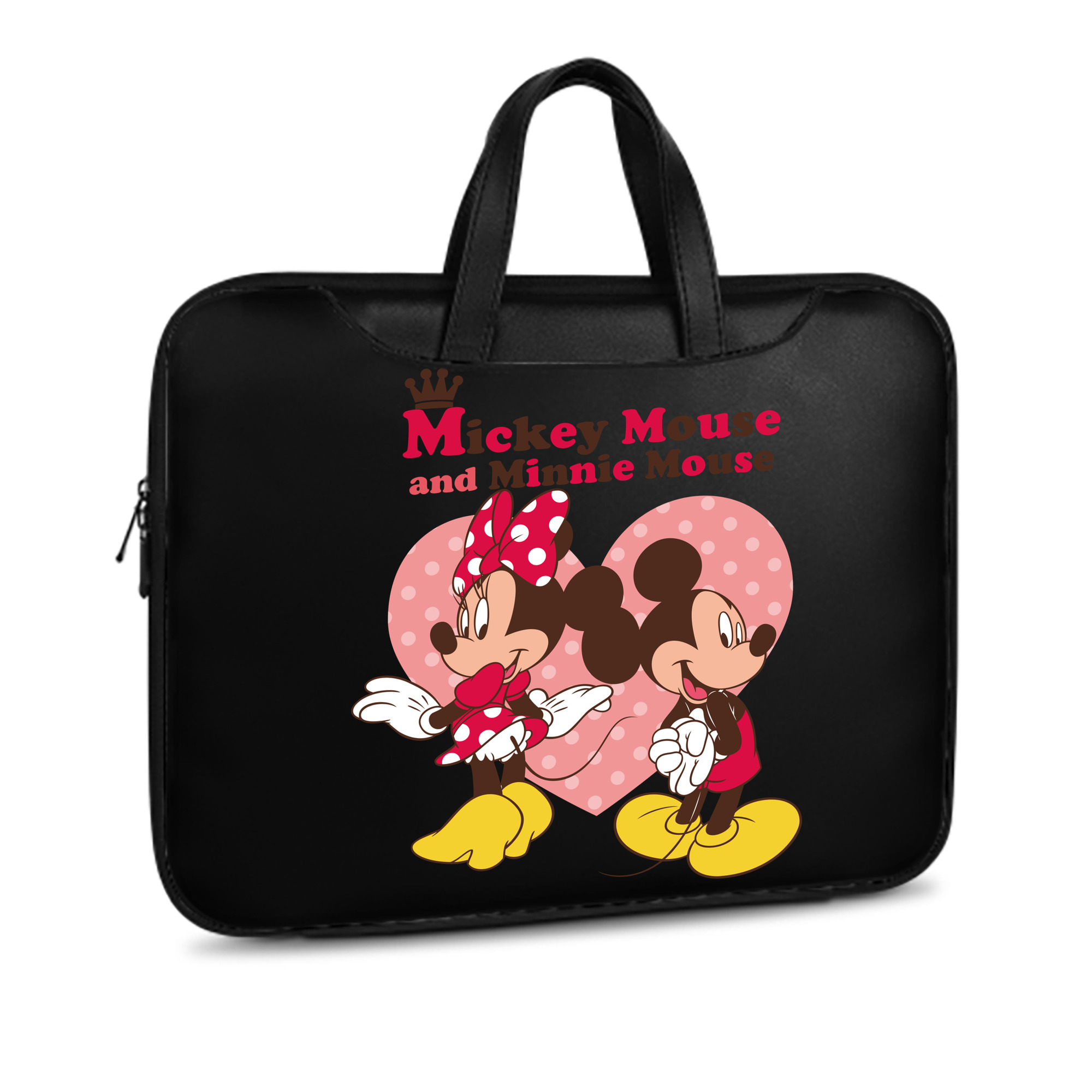 （画像用） ミッキーマウス Mickey Mouse レザーラップトップバッグ　ノートパソコンケース