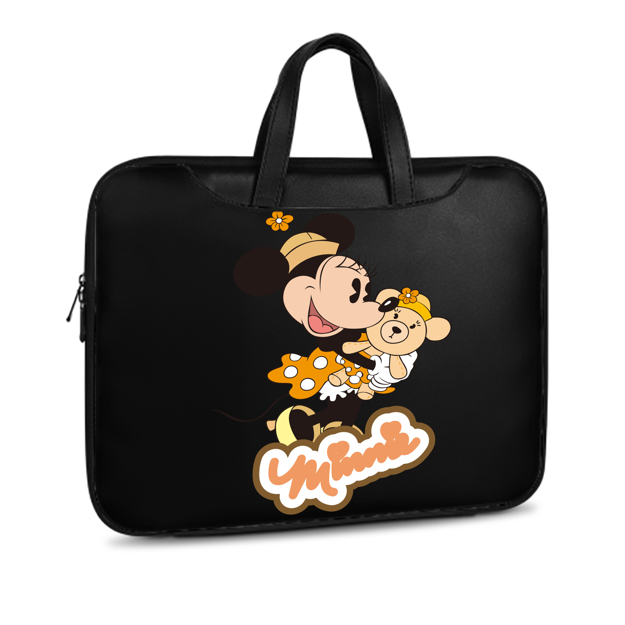 （画像用） ミッキーマウス Mickey Mouse レザーラップトップバッグ　ノートパソコンケース