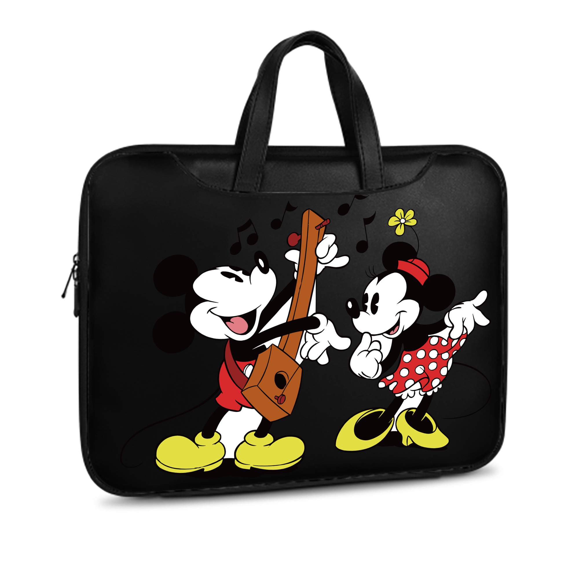 （画像用） ミッキーマウス Mickey Mouse レザーラップトップバッグ　ノートパソコンケース