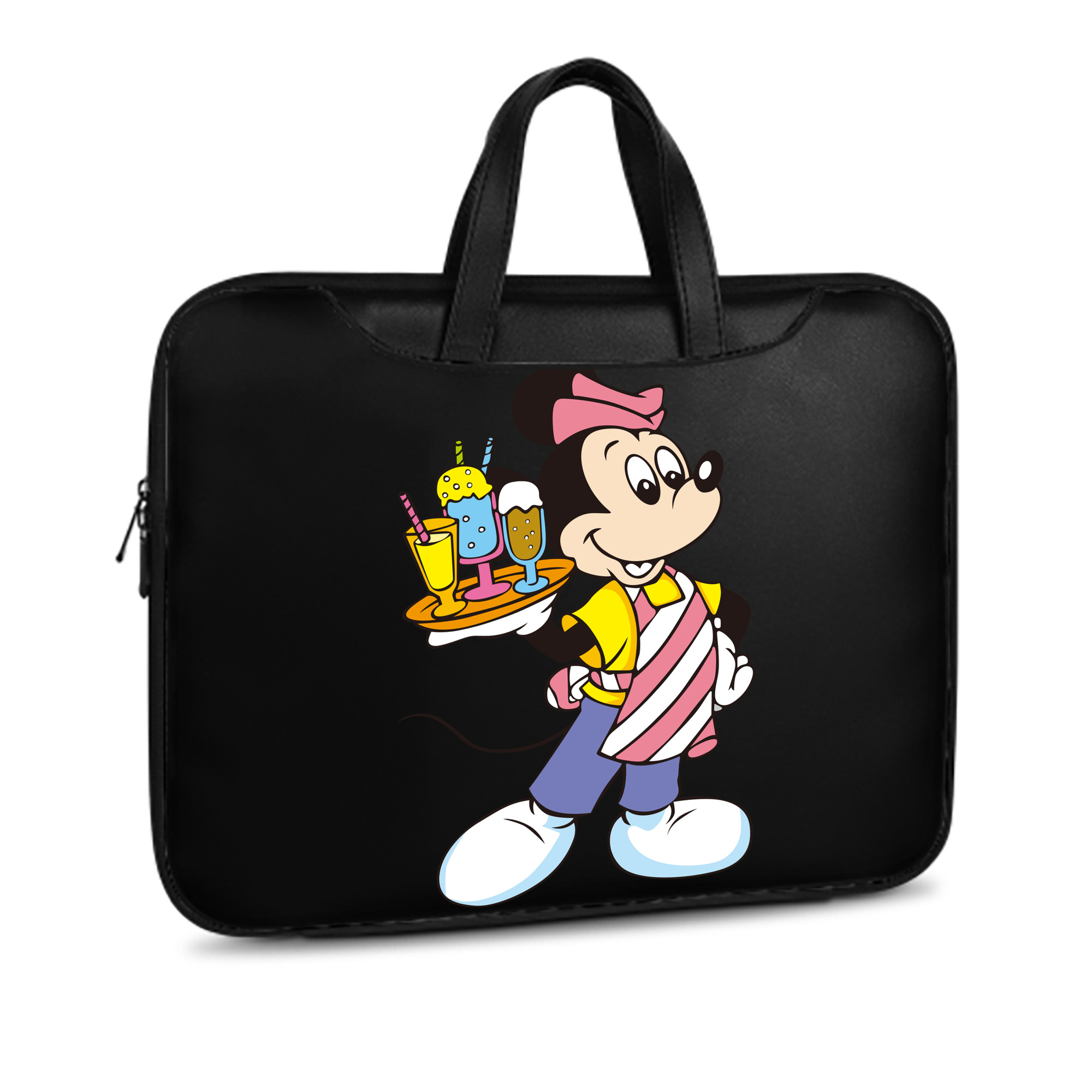 （画像用） ミッキーマウス Mickey Mouse レザーラップトップバッグ　ノートパソコンケース