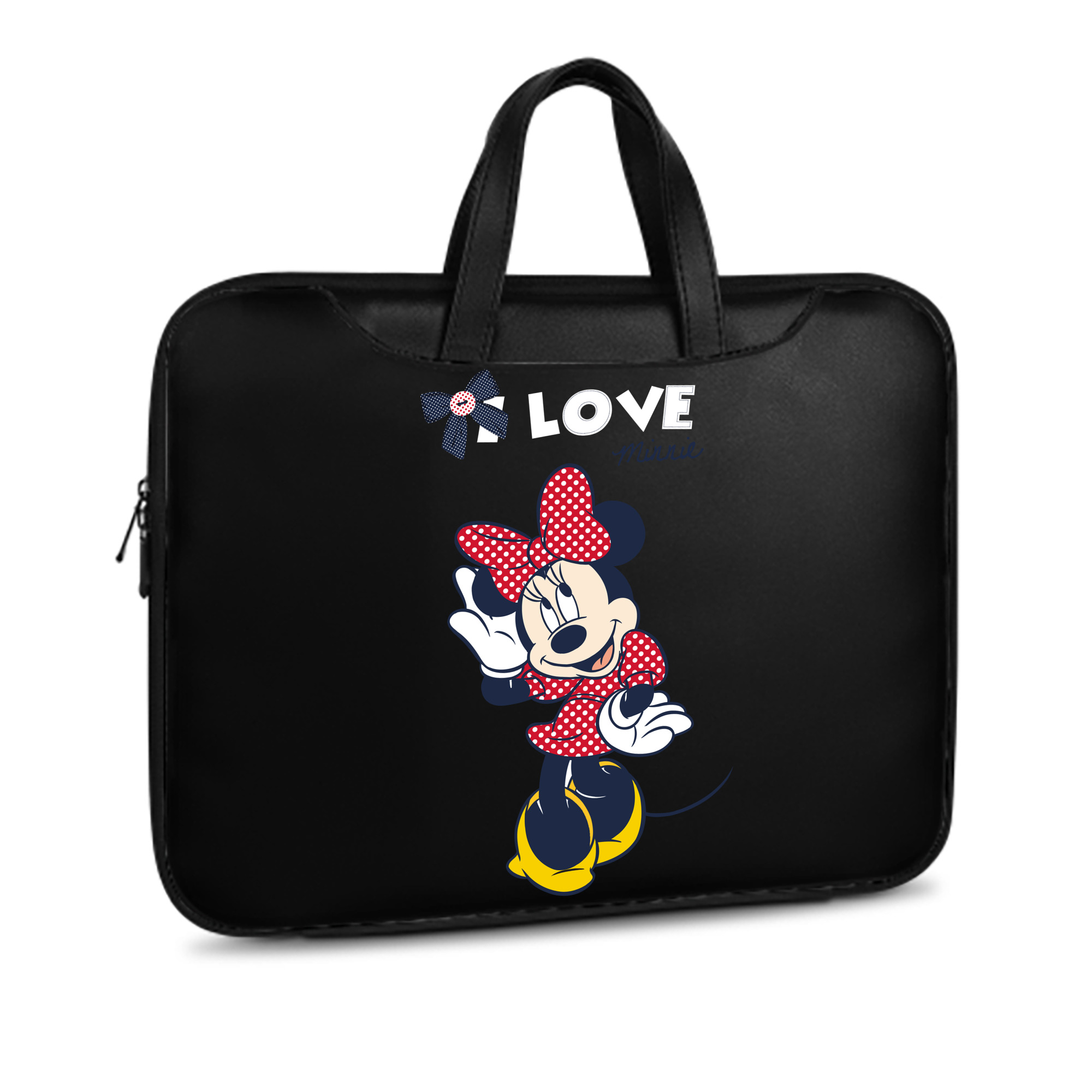 （画像用） ミッキーマウス Mickey Mouse レザーラップトップバッグ　ノートパソコンケース