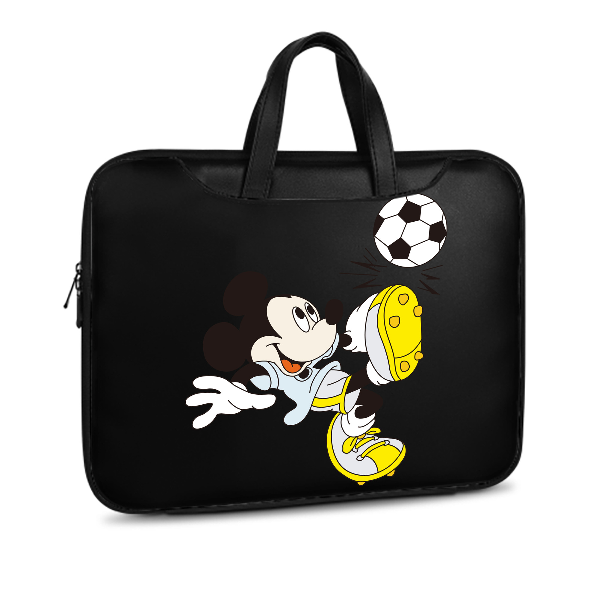 （画像用） ミッキーマウス Mickey Mouse レザーラップトップバッグ　ノートパソコンケース