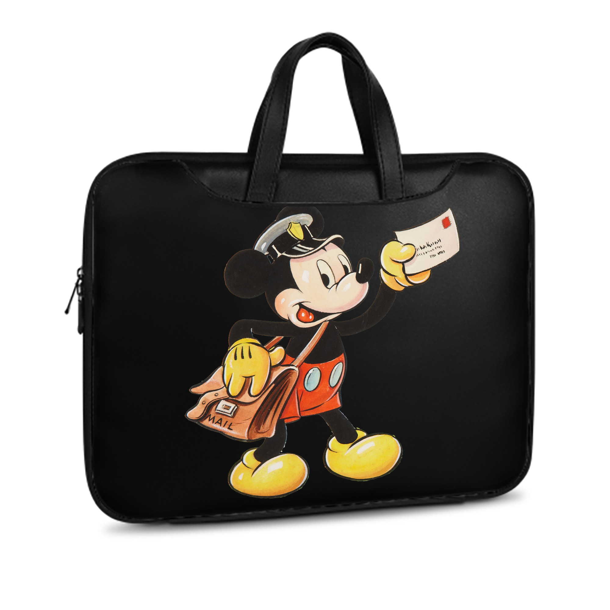 ミッキーマウス Mickey Mouse レザーラップトップバッグ　ノートパソコンケース