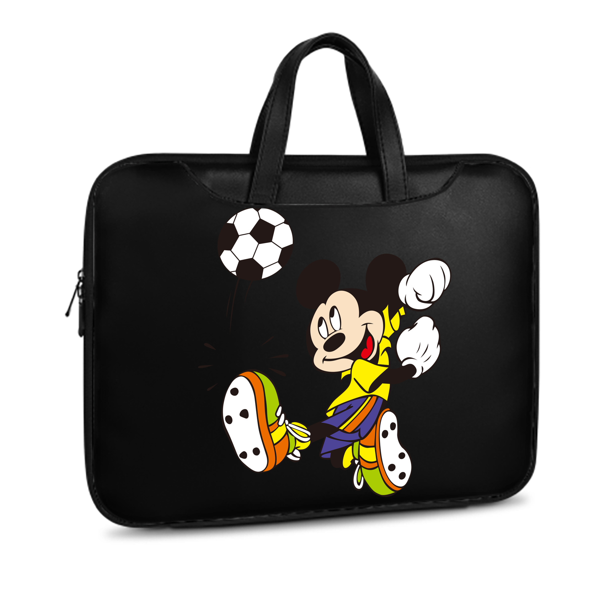 （画像用） ミッキーマウス Mickey Mouse レザーラップトップバッグ　ノートパソコンケース