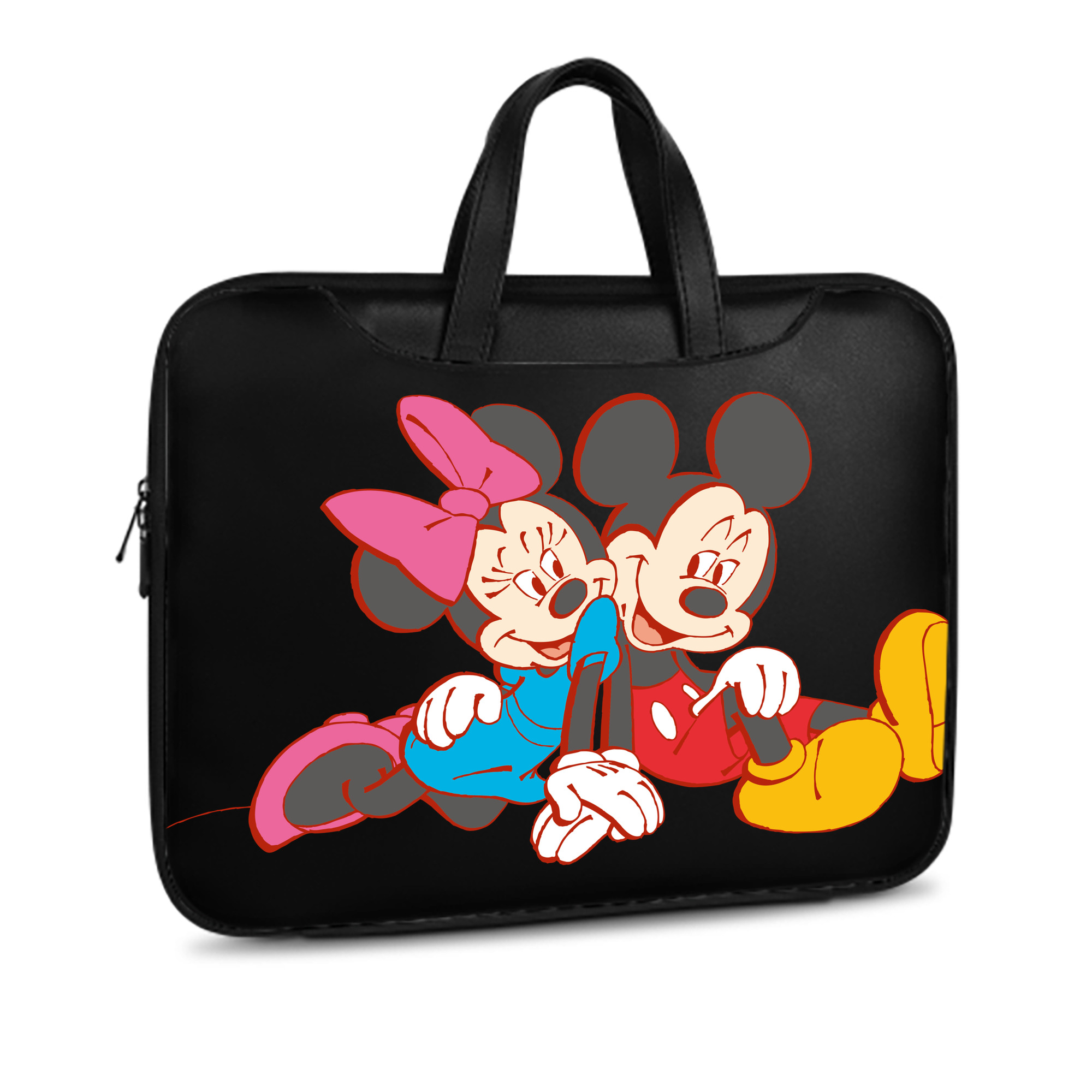 （画像用） ミッキーマウス Mickey Mouse レザーラップトップバッグ　ノートパソコンケース