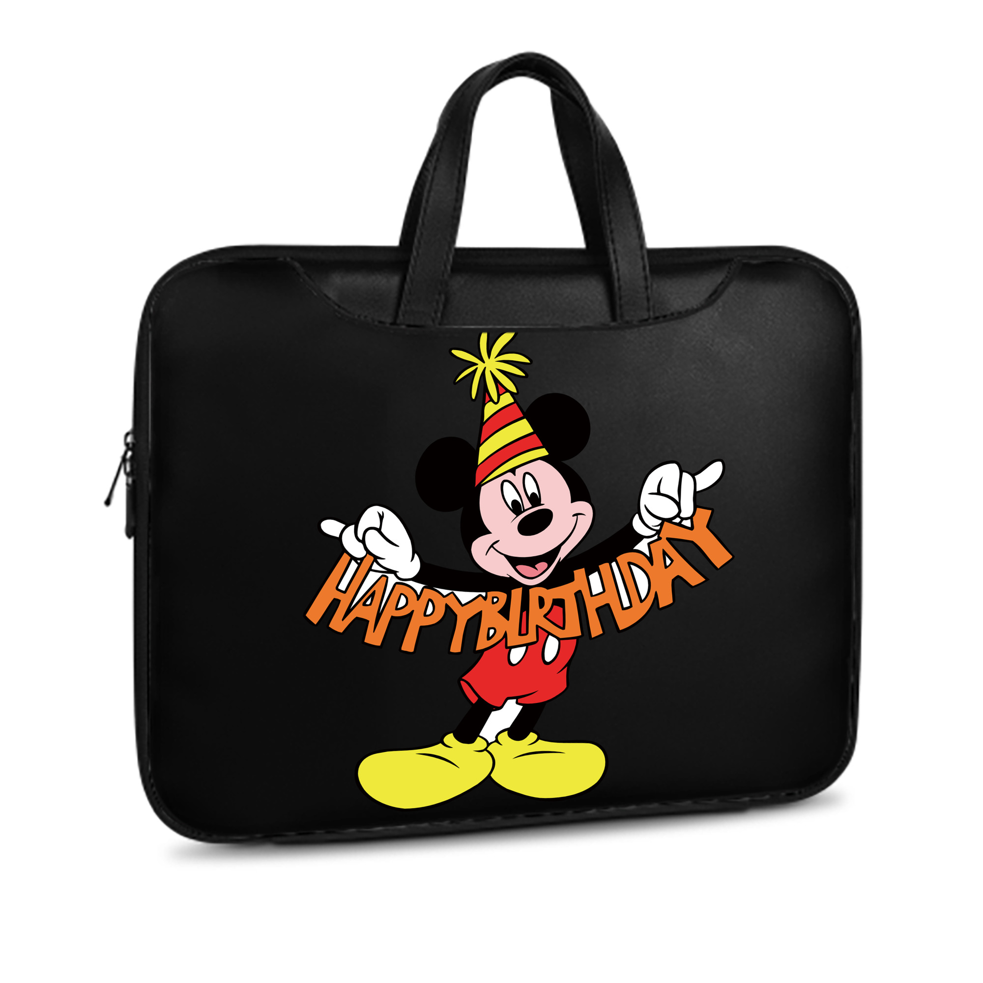 （画像用） ミッキーマウス Mickey Mouse レザーラップトップバッグ　ノートパソコンケース