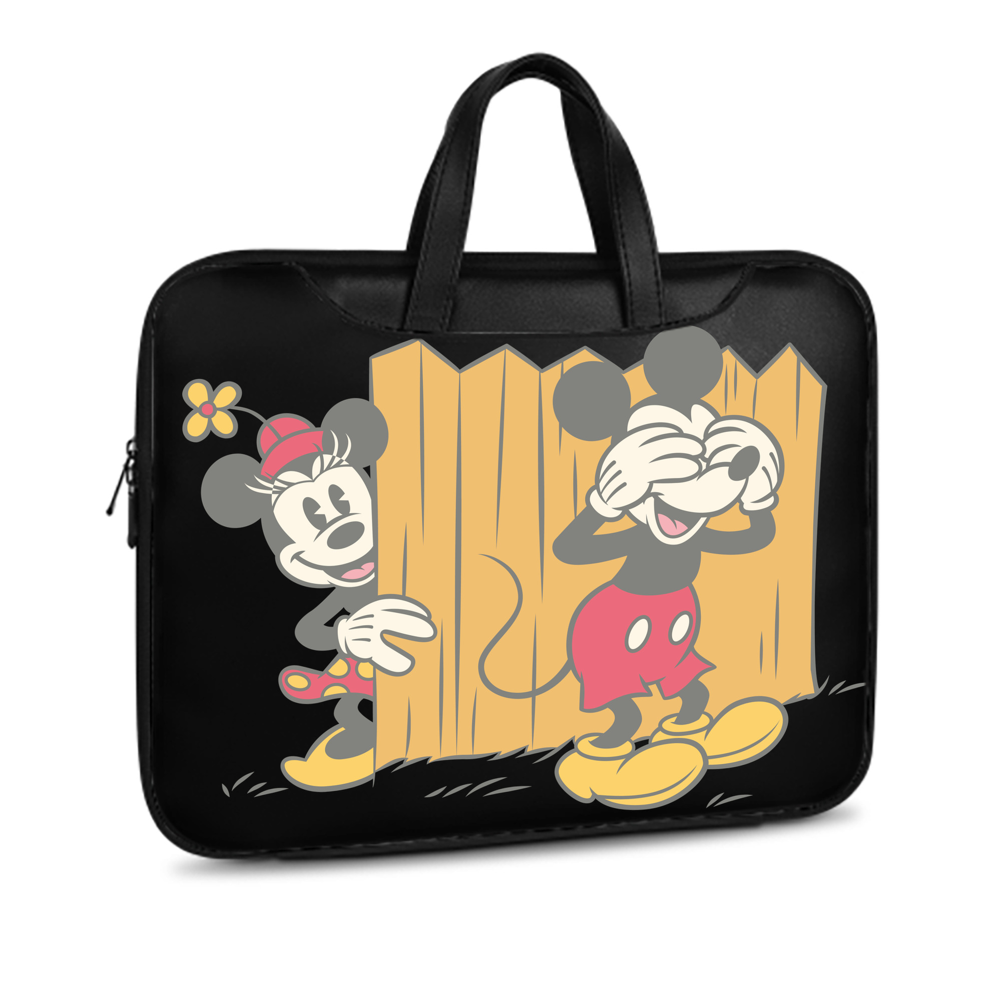 ミッキーマウス Mickey Mouse レザーラップトップバッグ　ノートパソコンケース