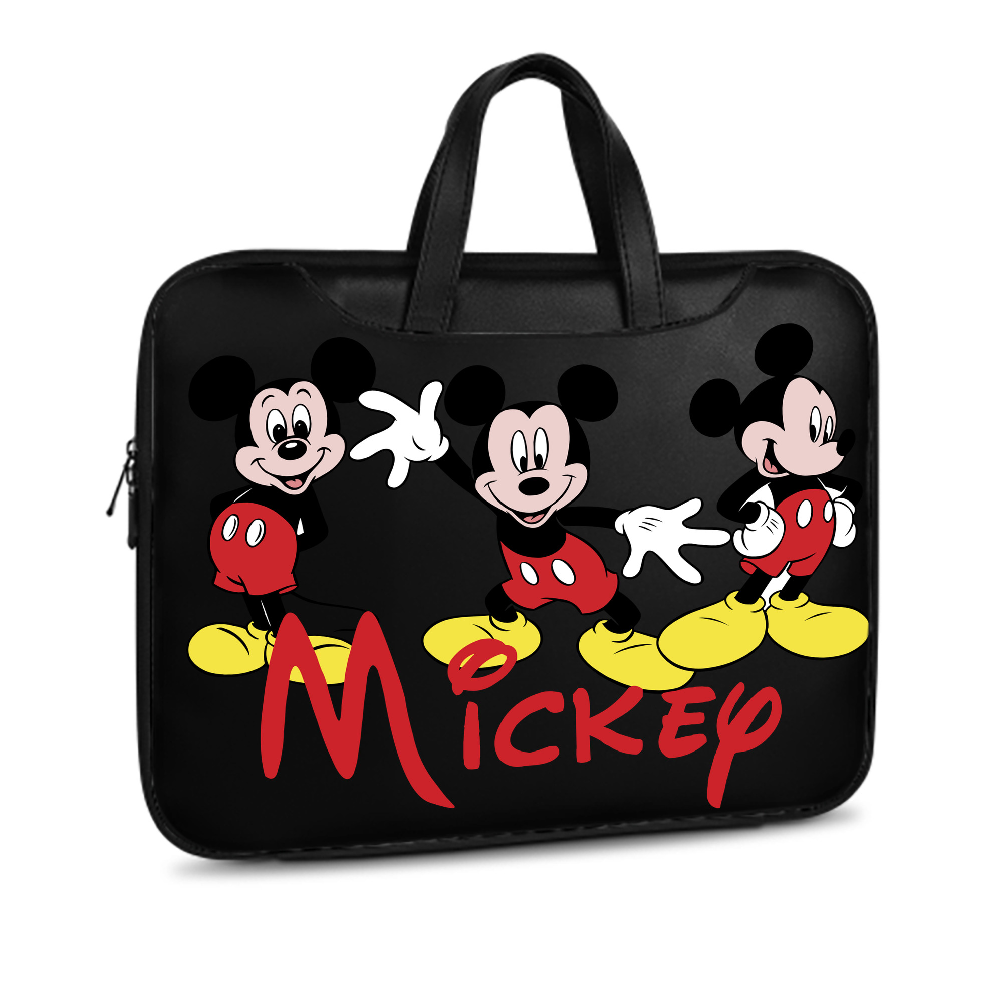 （画像用） ミッキーマウス Mickey Mouse レザーラップトップバッグ　ノートパソコンケース