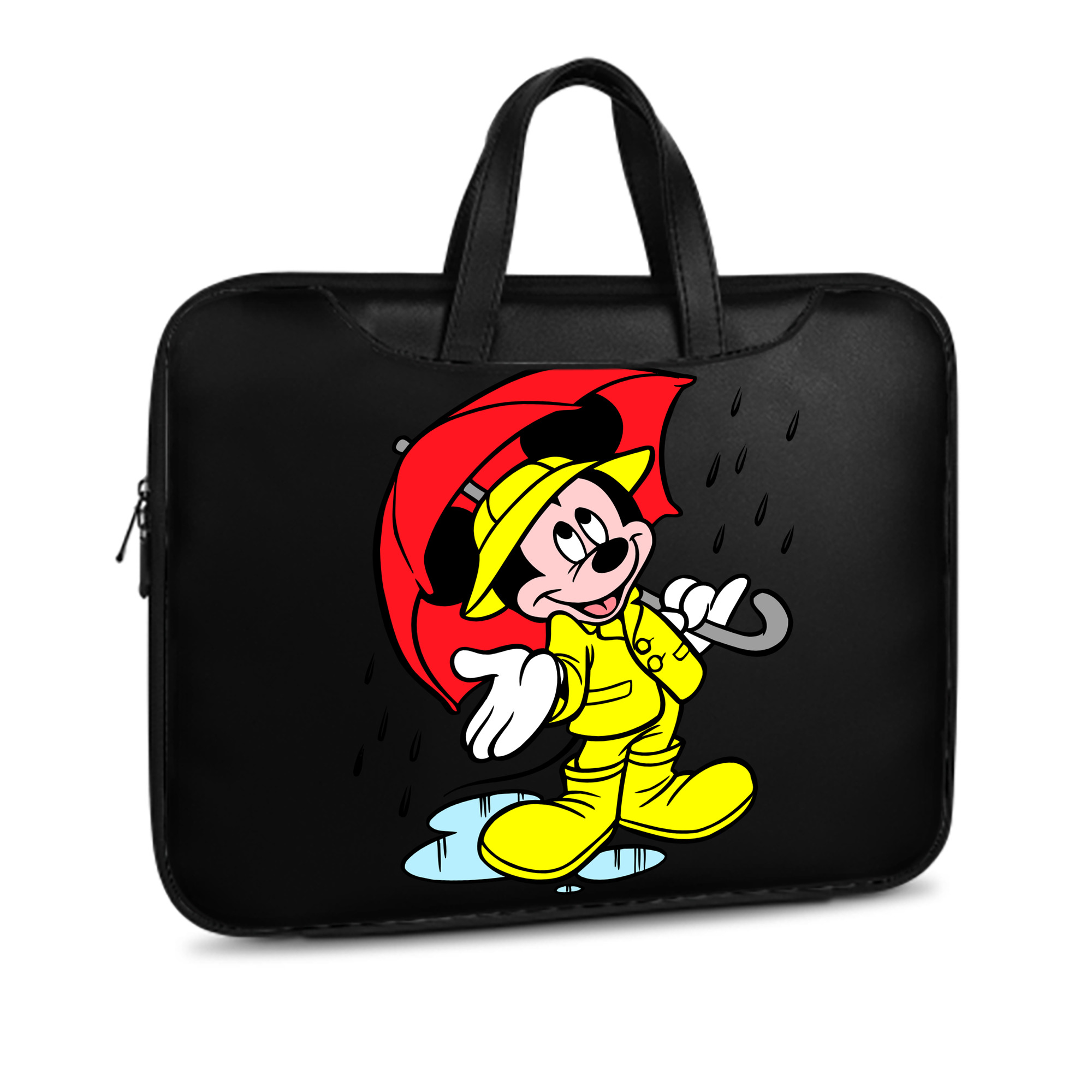 （画像用） ミッキーマウス Mickey Mouse レザーラップトップバッグ　ノートパソコンケース