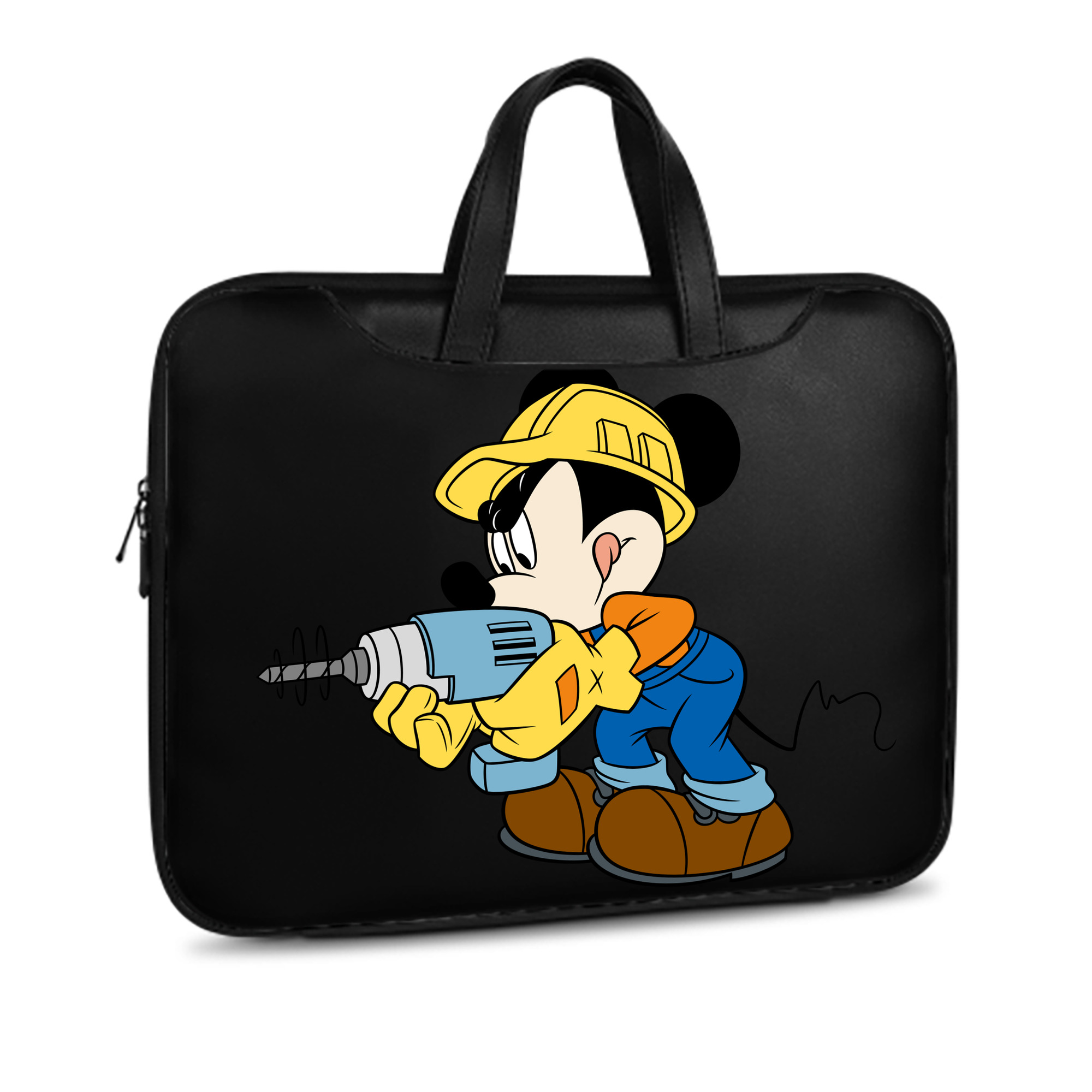 （画像用） ミッキーマウス Mickey Mouse レザーラップトップバッグ　ノートパソコンケース