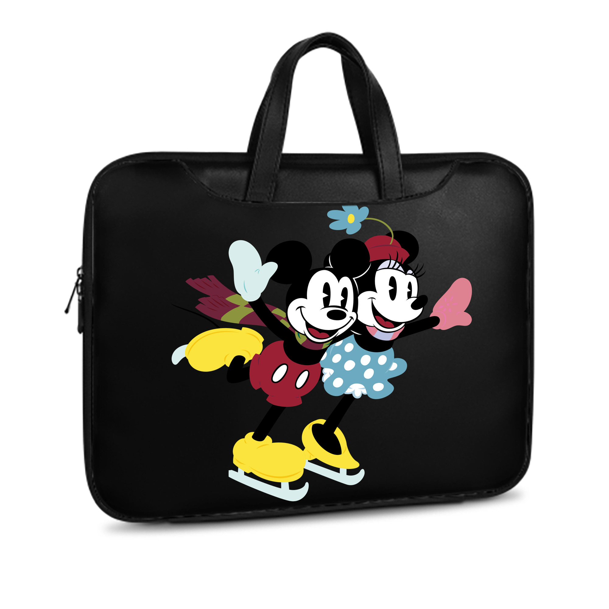 （画像用） ミッキーマウス Mickey Mouse レザーラップトップバッグ　ノートパソコンケース