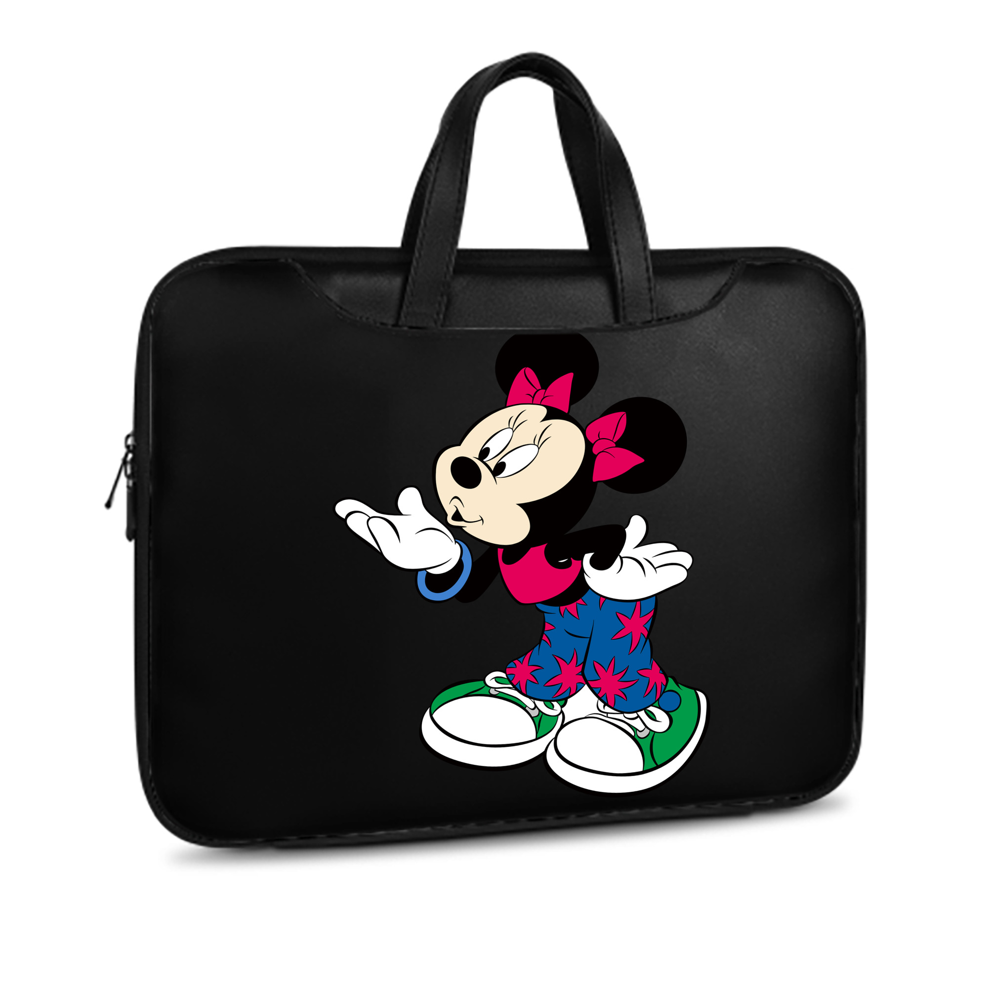 （画像用） ミッキーマウス Mickey Mouse レザーラップトップバッグ　ノートパソコンケース
