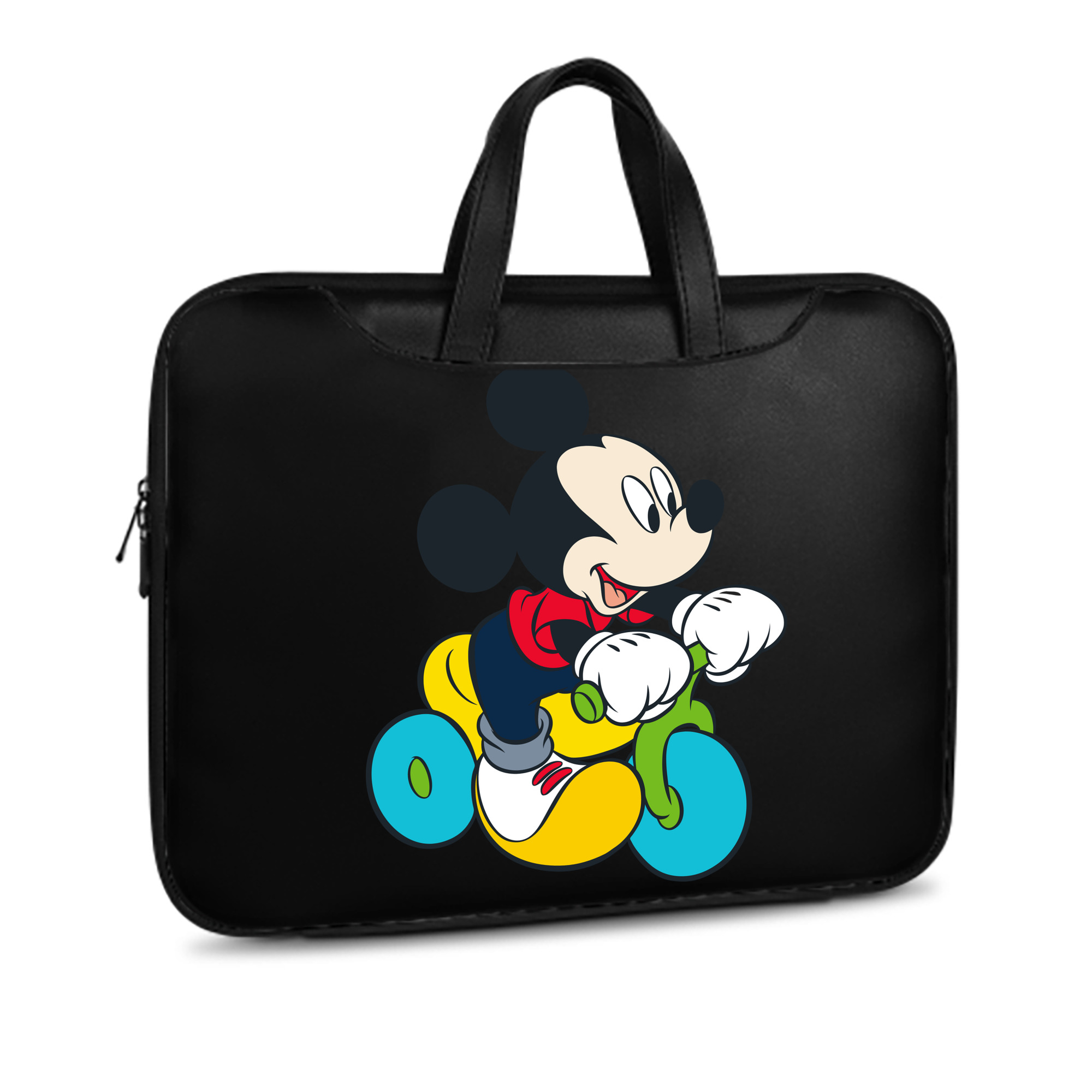 （画像用） ミッキーマウス Mickey Mouse レザーラップトップバッグ　ノートパソコンケース