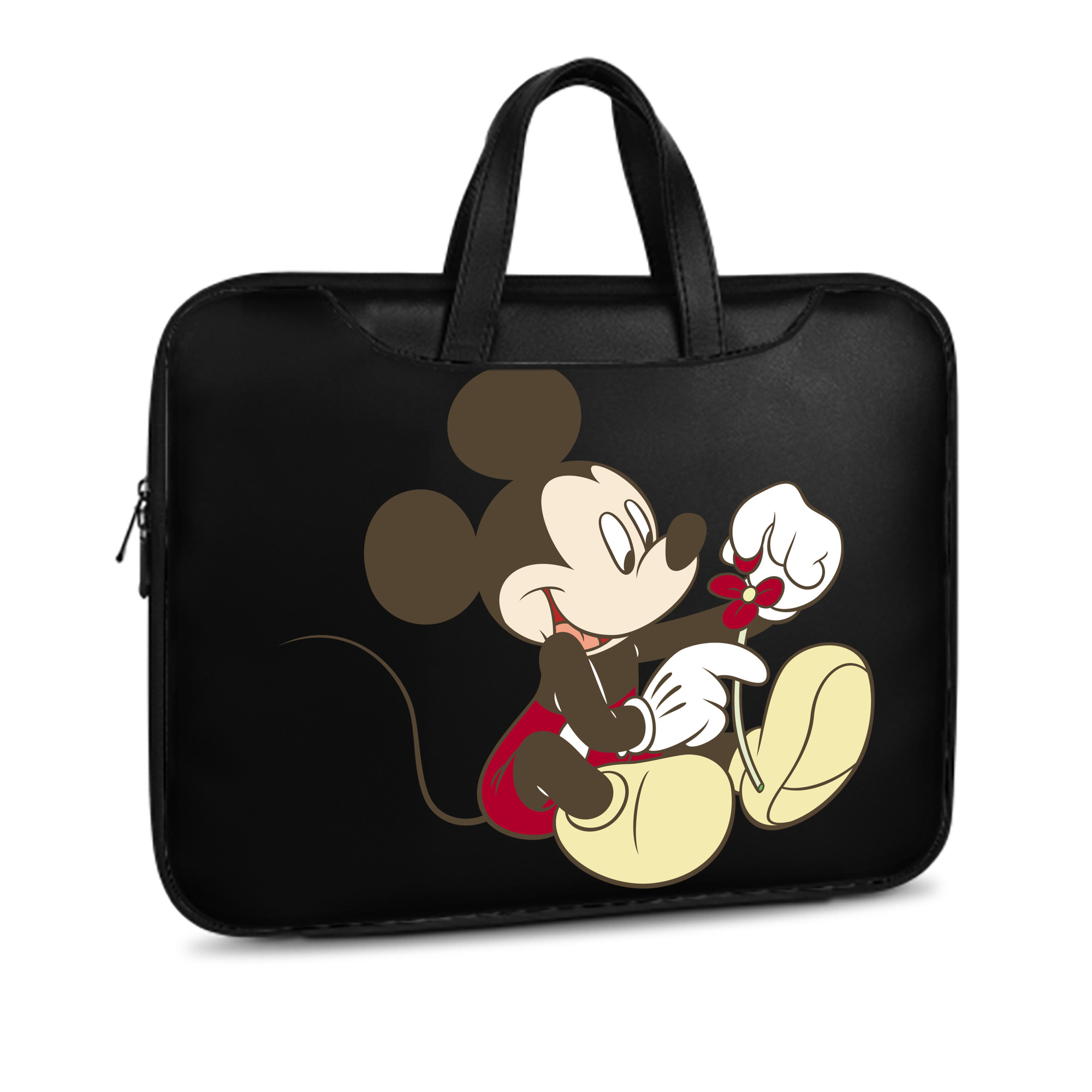 （画像用） ミッキーマウス Mickey Mouse レザーラップトップバッグ　ノートパソコンケース