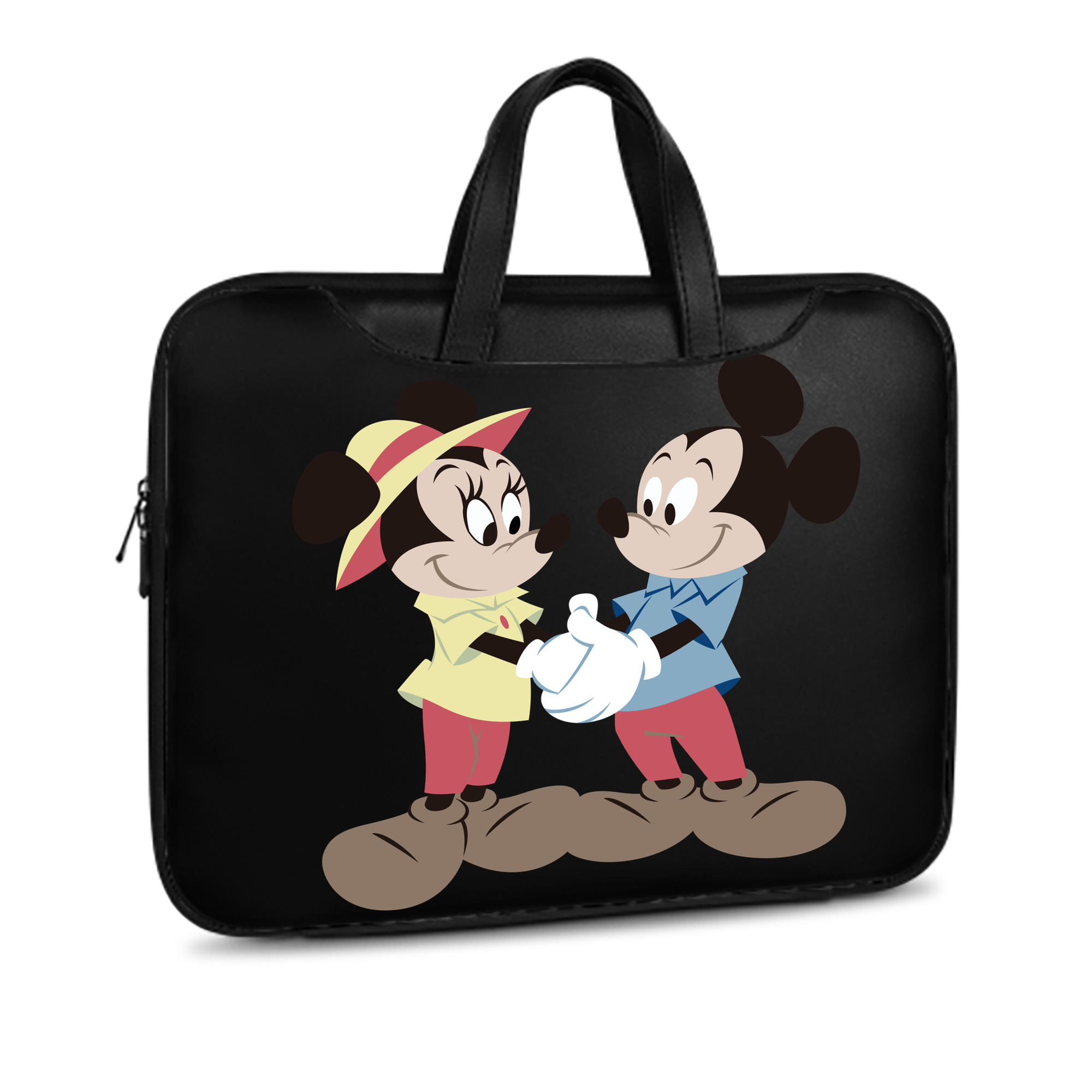 （画像用） ミッキーマウス Mickey Mouse レザーラップトップバッグ　ノートパソコンケース