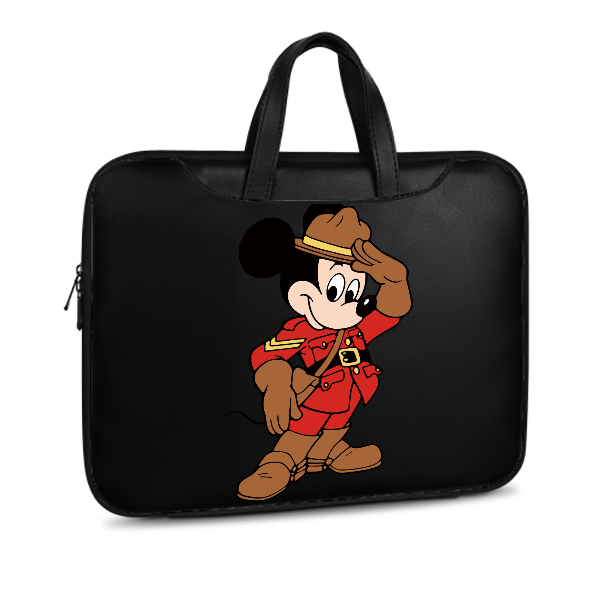 （画像用） ミッキーマウス Mickey Mouse レザーラップトップバッグ　ノートパソコンケース