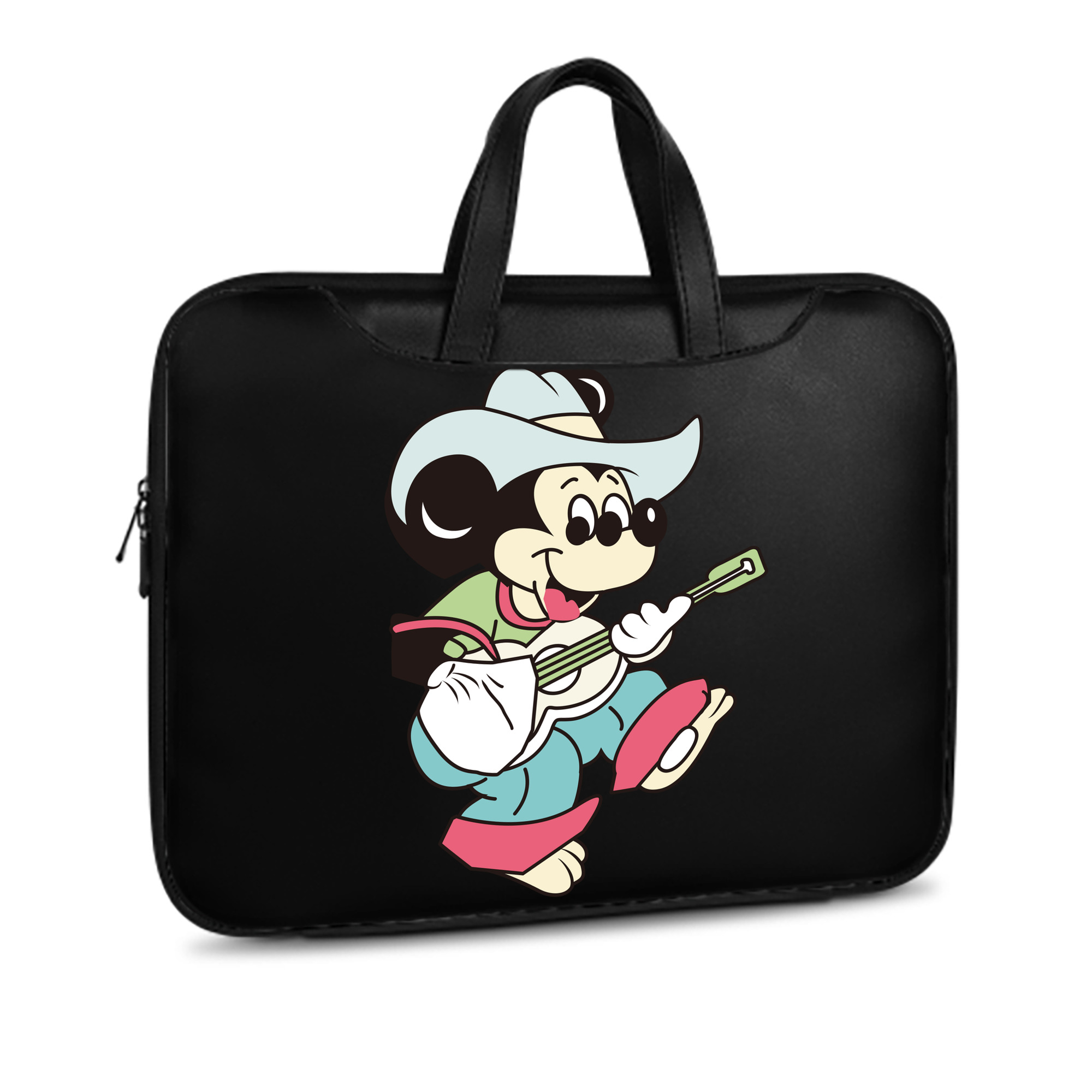 （画像用） ミッキーマウス Mickey Mouse レザーラップトップバッグ　ノートパソコンケース