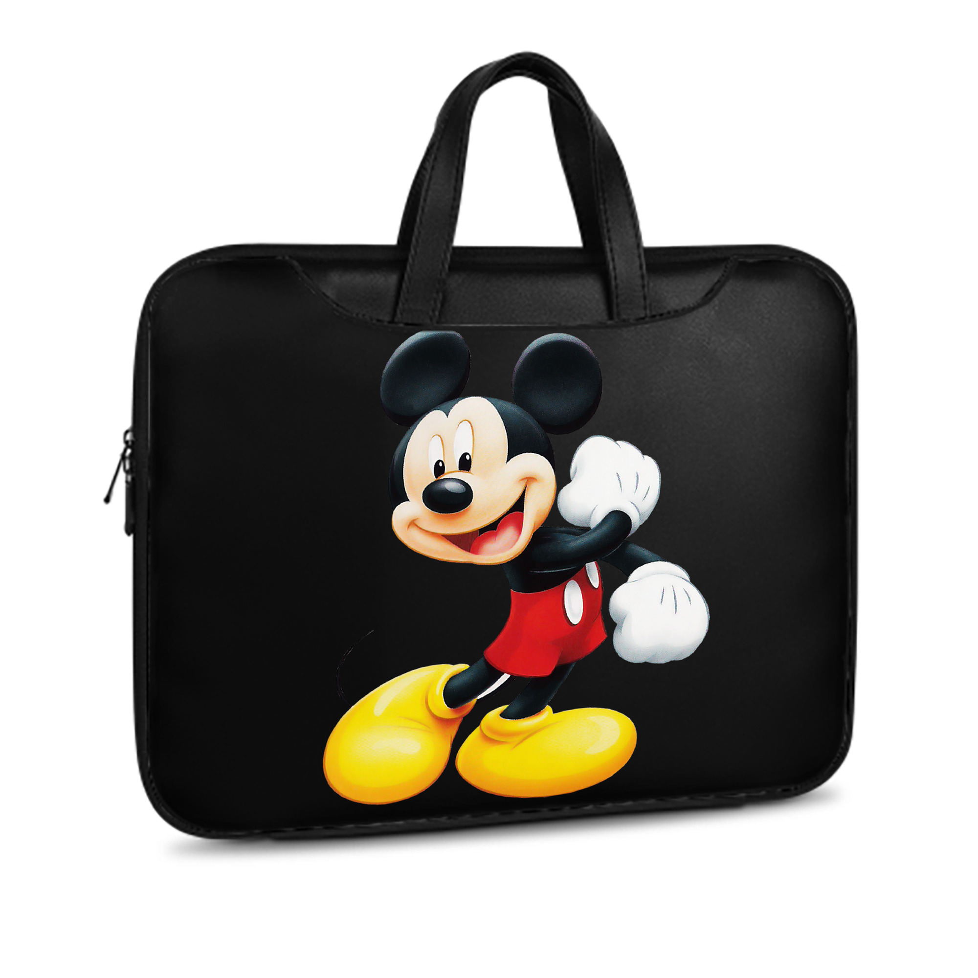 （画像用） ミッキーマウス Mickey Mouse レザーラップトップバッグ　ノートパソコンケース