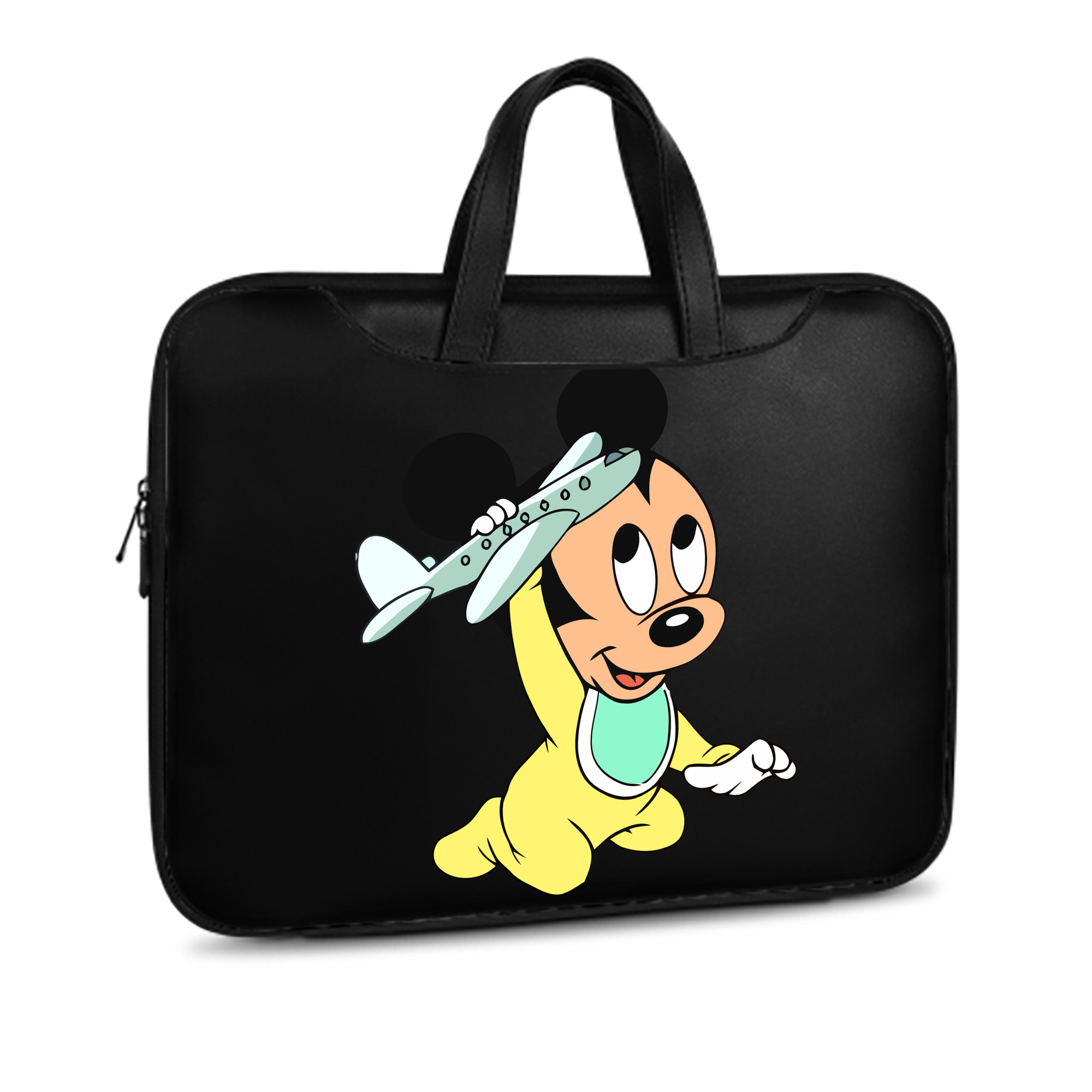 （画像用） ミッキーマウス Mickey Mouse レザーラップトップバッグ　ノートパソコンケース
