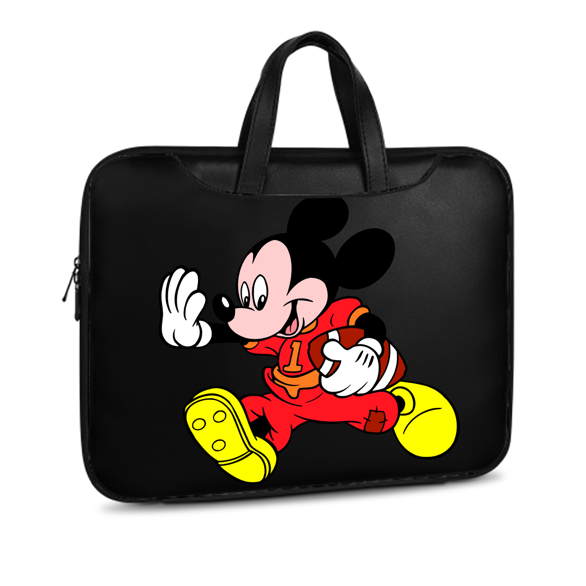 （画像用） ミッキーマウス Mickey Mouse レザーラップトップバッグ　ノートパソコンケース