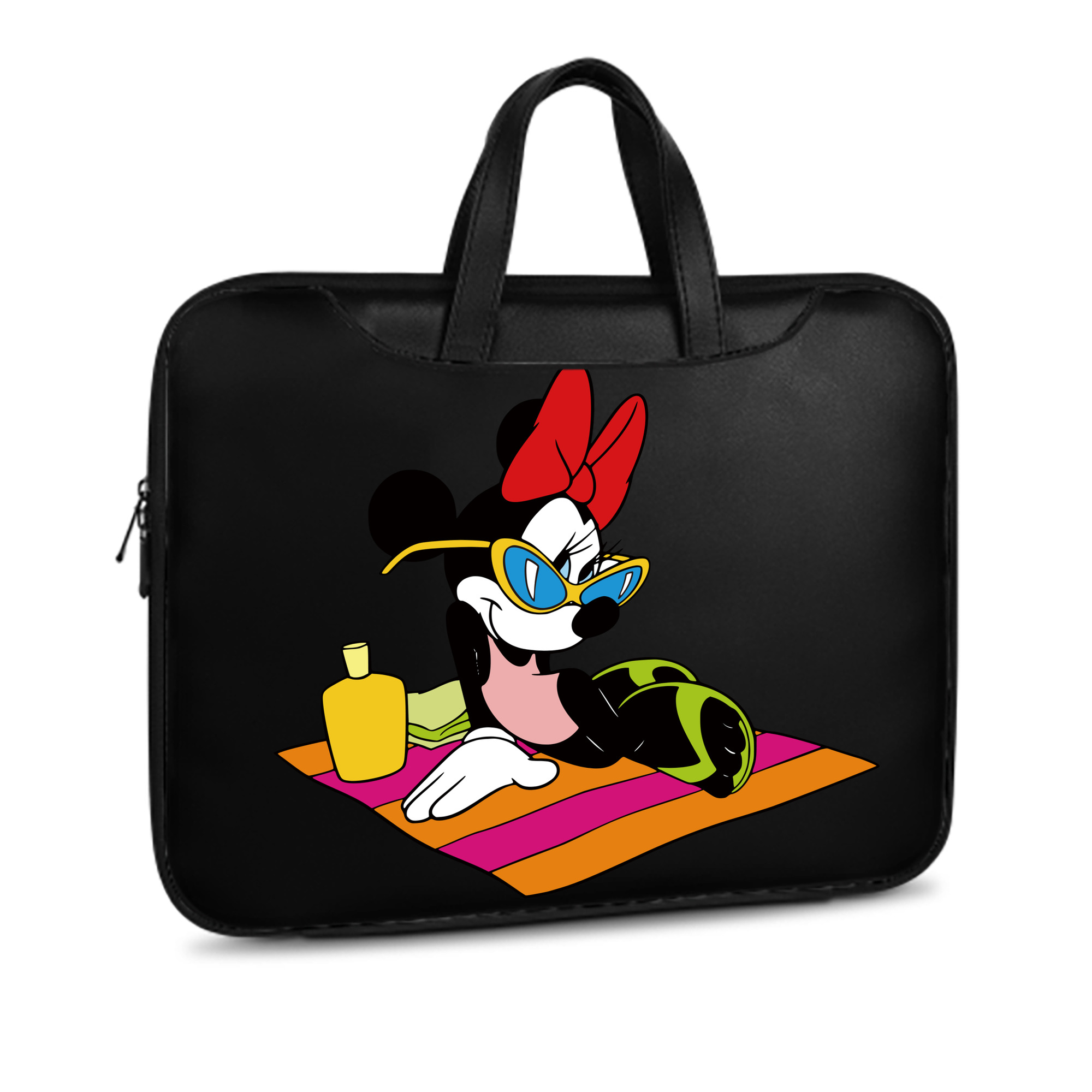 （画像用） ミッキーマウス Mickey Mouse レザーラップトップバッグ　ノートパソコンケース