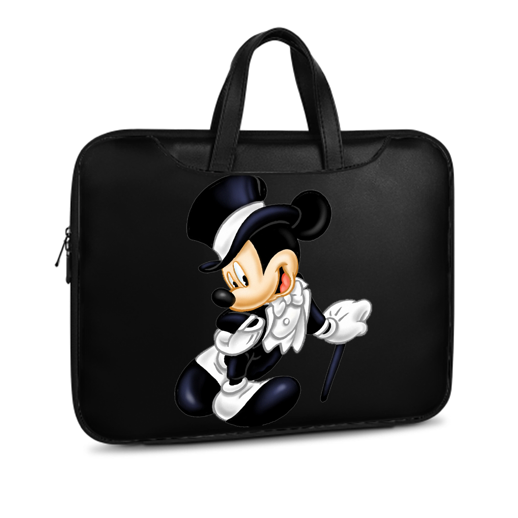 （画像用） ミッキーマウス Mickey Mouse レザーラップトップバッグ　ノートパソコンケース