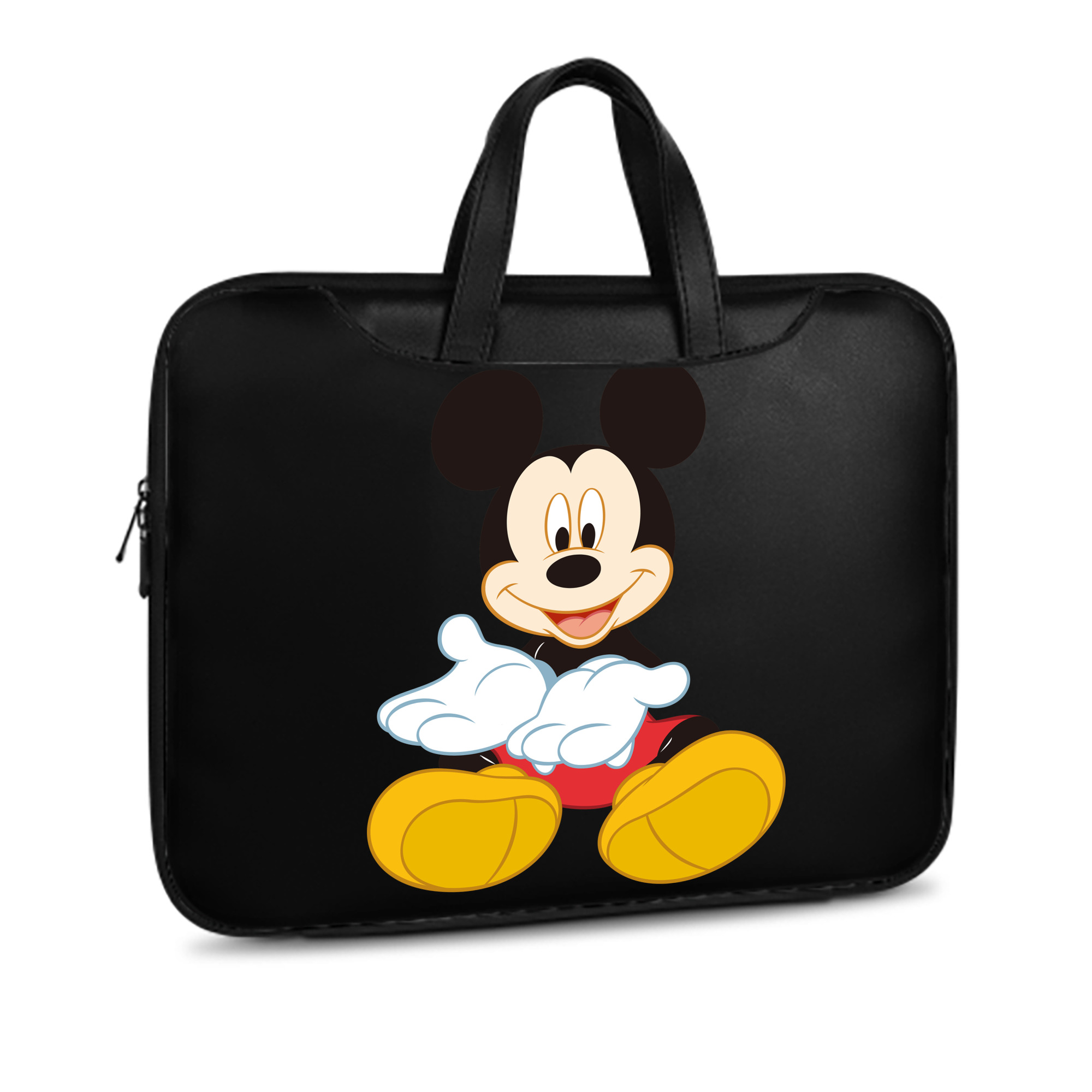 （画像用） ミッキーマウス Mickey Mouse レザーラップトップバッグ　ノートパソコンケース