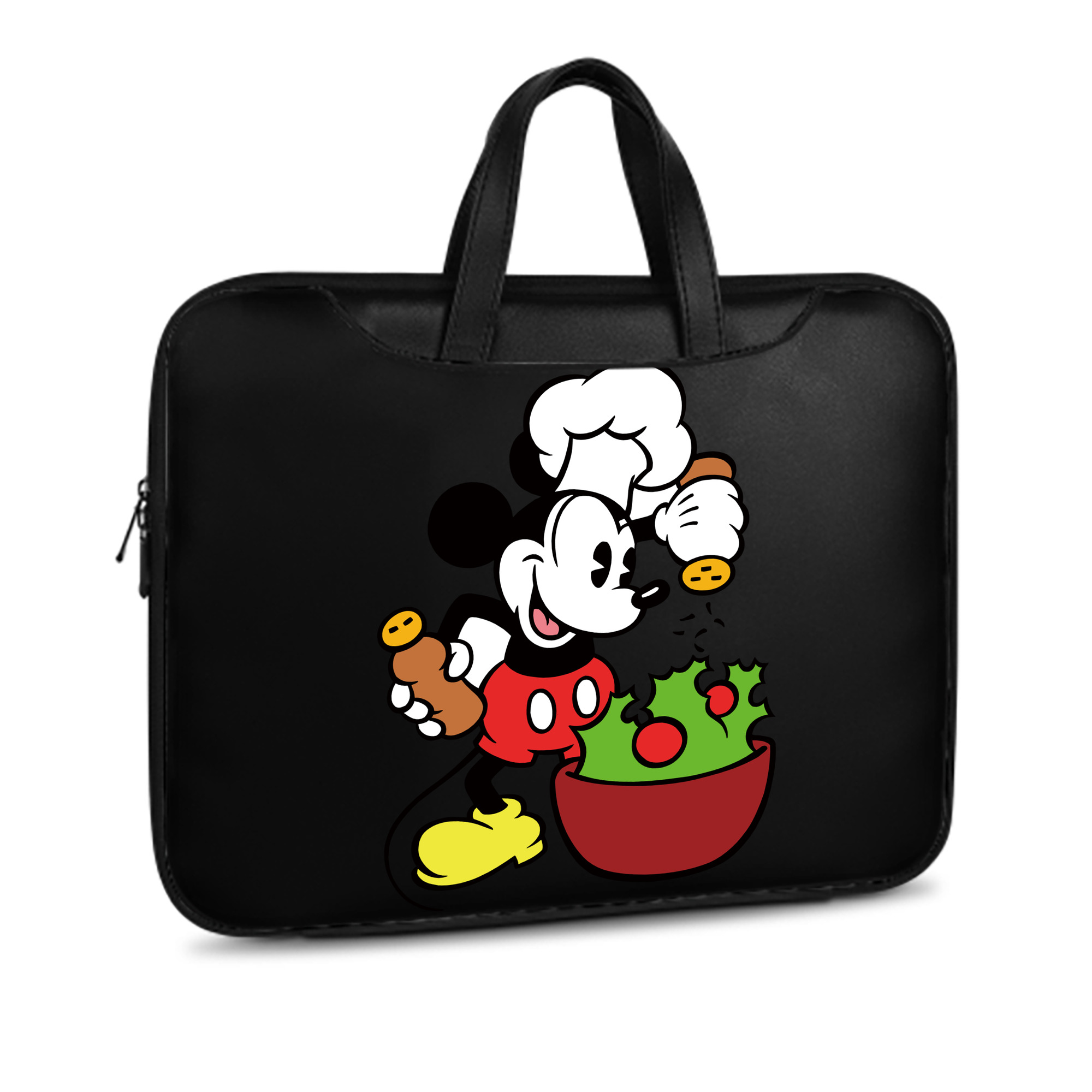 （画像用） ミッキーマウス Mickey Mouse レザーラップトップバッグ　ノートパソコンケース