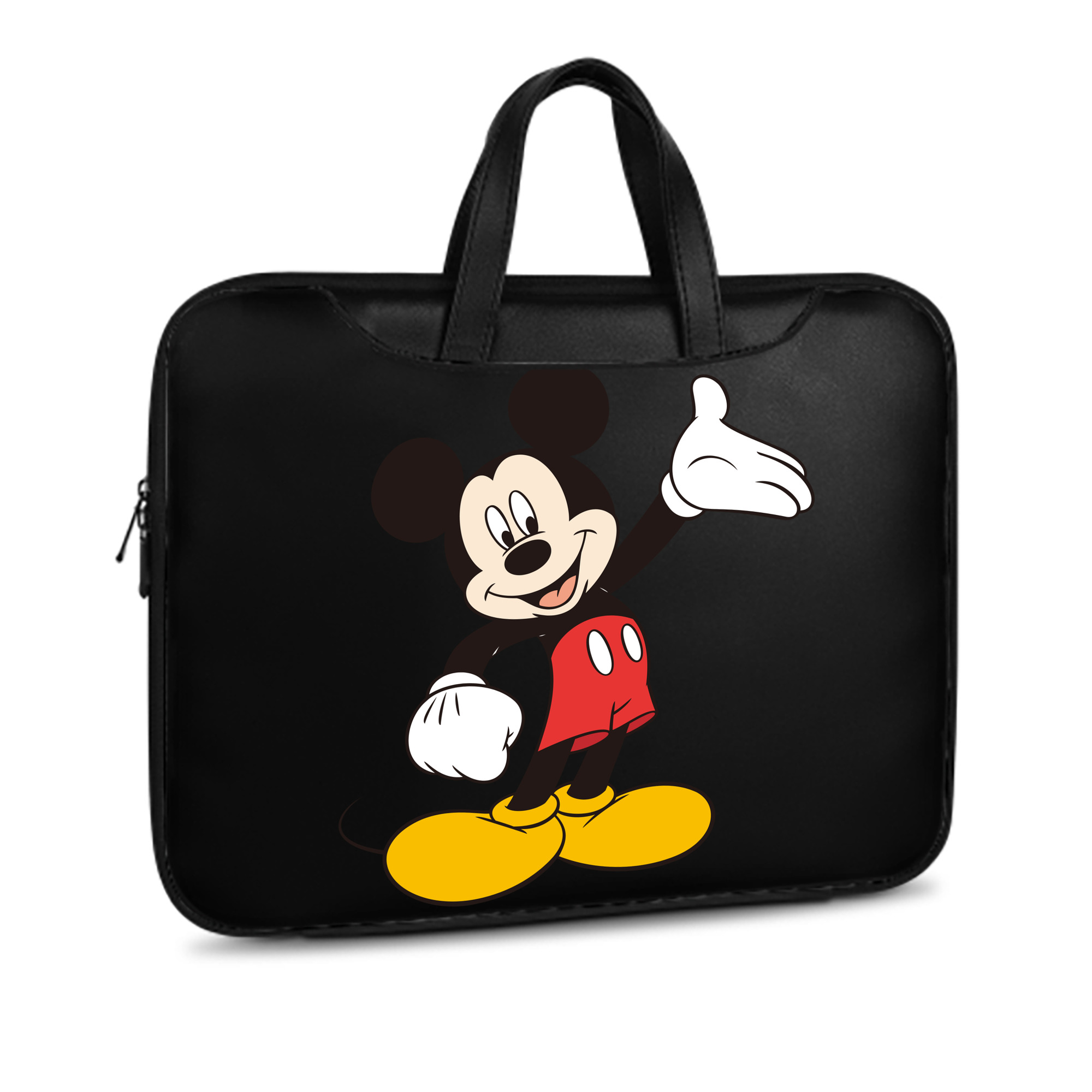 （画像用） ミッキーマウス Mickey Mouse レザーラップトップバッグ　ノートパソコンケース