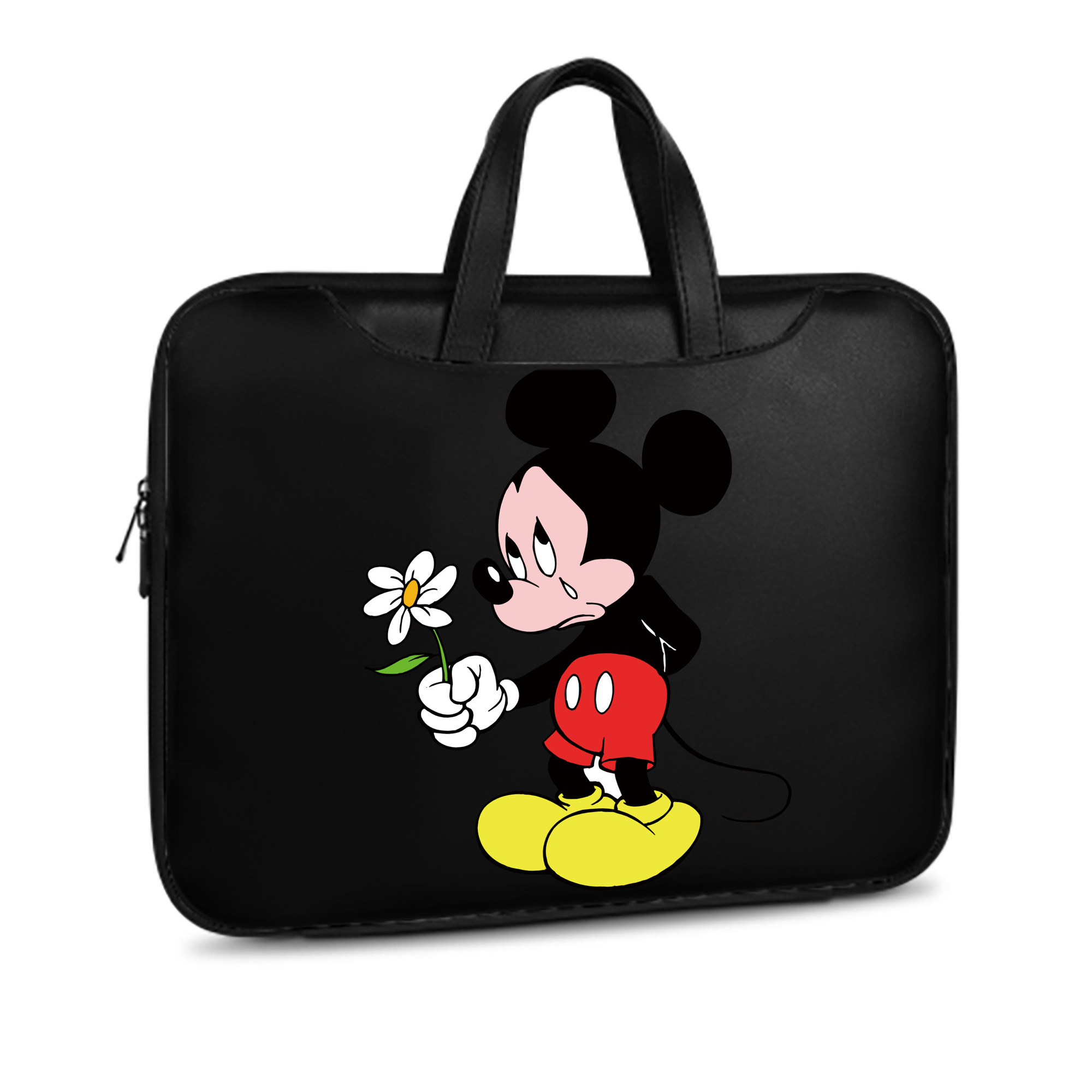 ミッキーマウス Mickey Mouse レザーラップトップバッグ　ノートパソコンケース