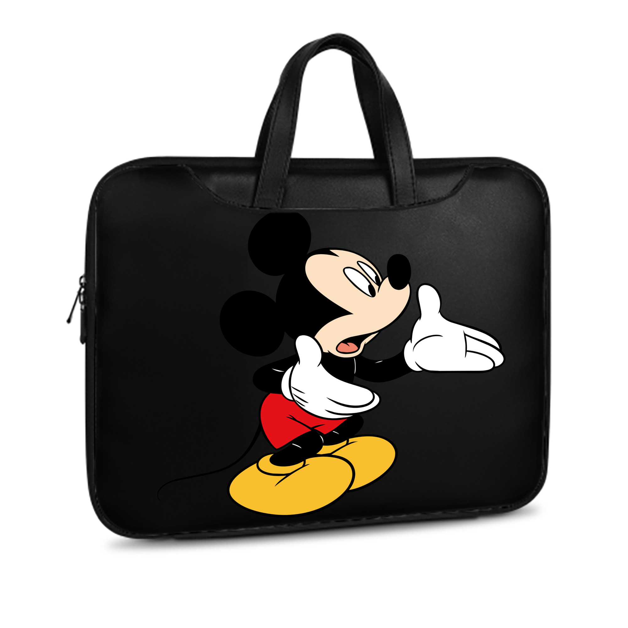ミッキーマウス Mickey Mouse レザーラップトップバッグ　ノートパソコンケース