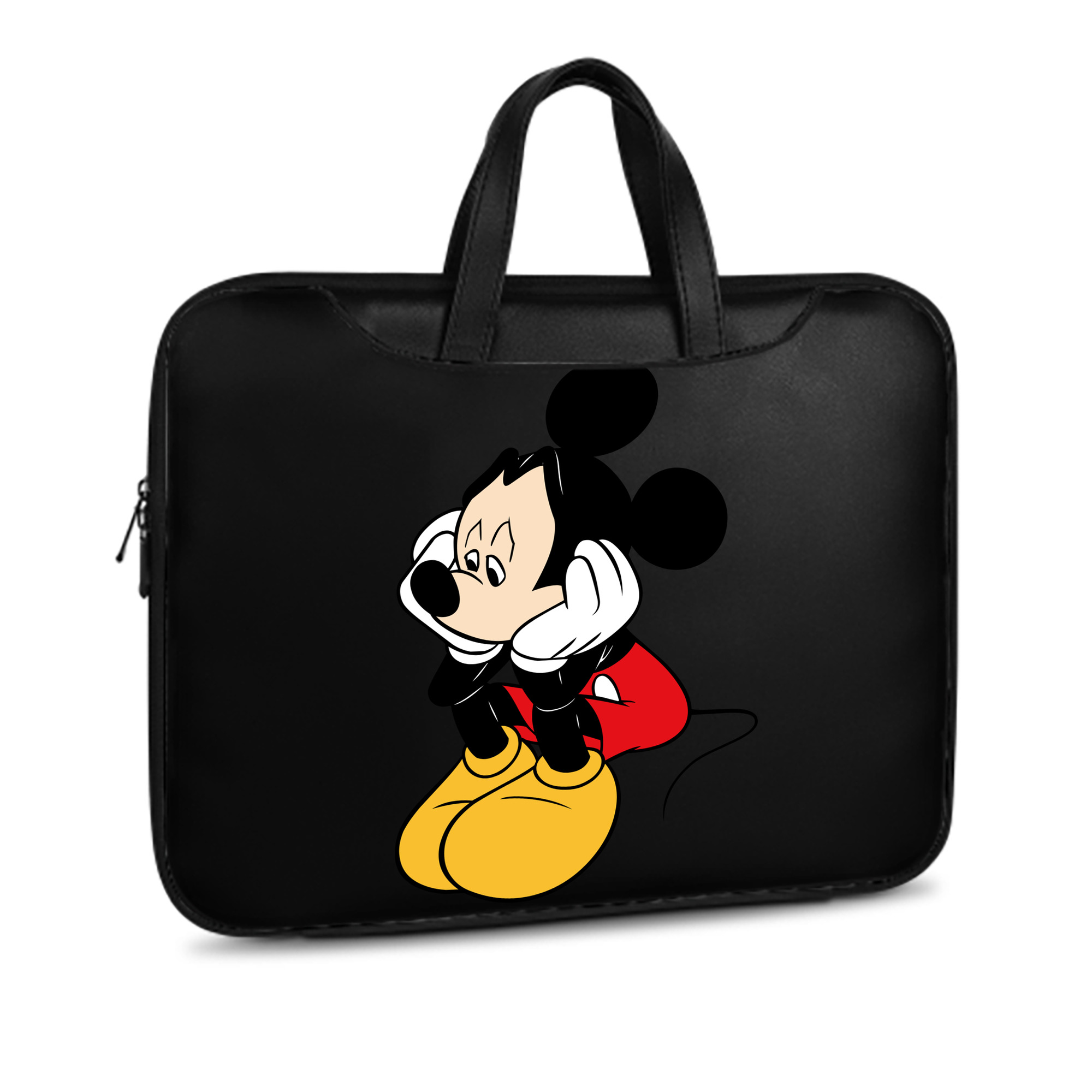 ミッキーマウス Mickey Mouse レザーラップトップバッグ　ノートパソコンケース