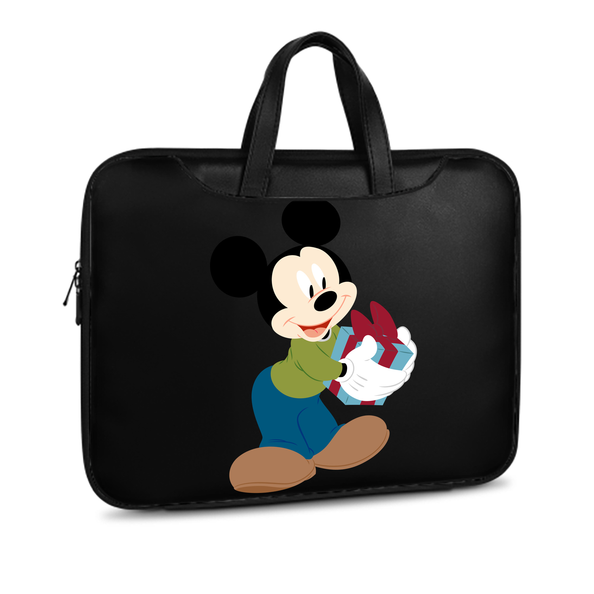 ミッキーマウス Mickey Mouse レザーラップトップバッグ　ノートパソコンケース