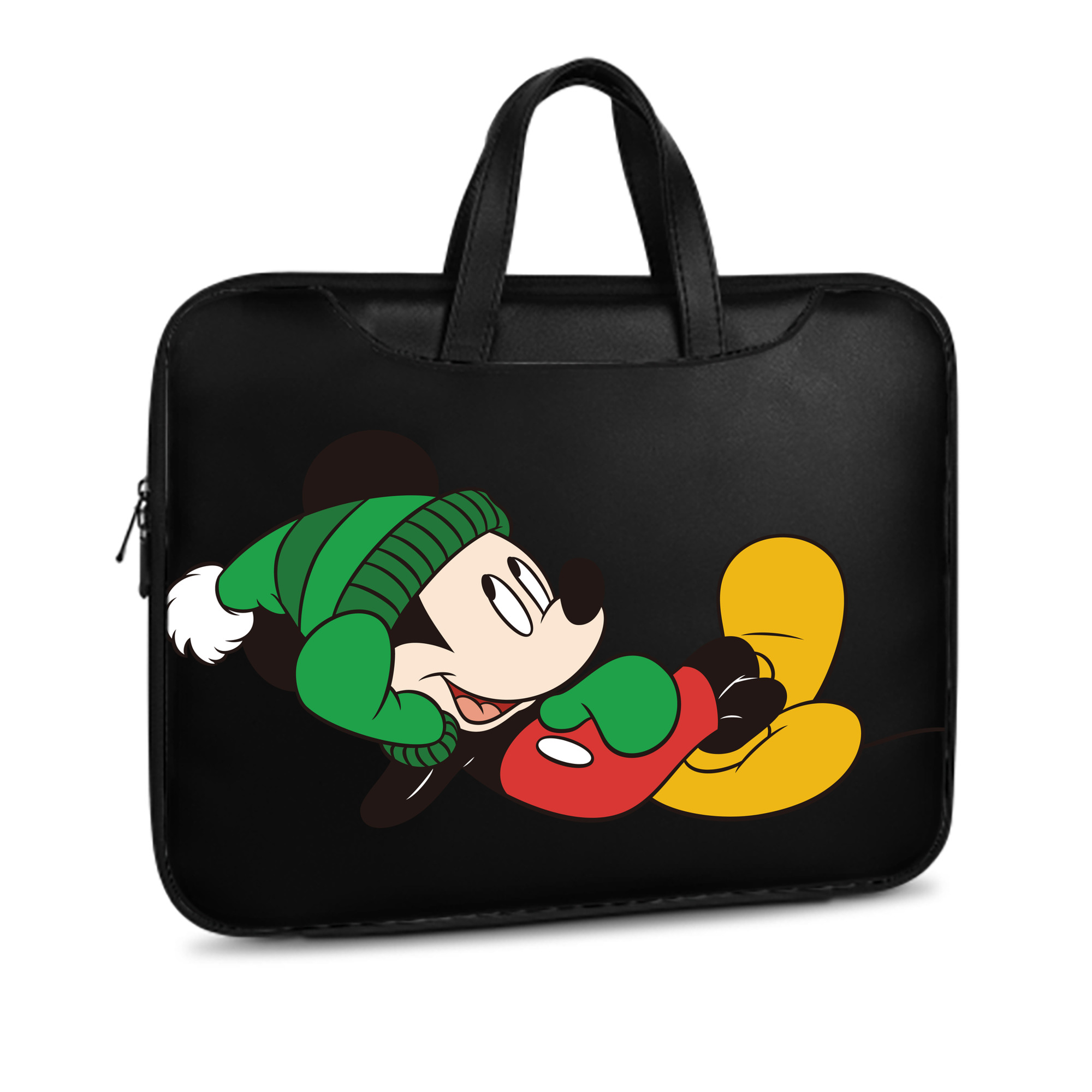 ミッキーマウス Mickey Mouse レザーラップトップバッグ　ノートパソコンケース