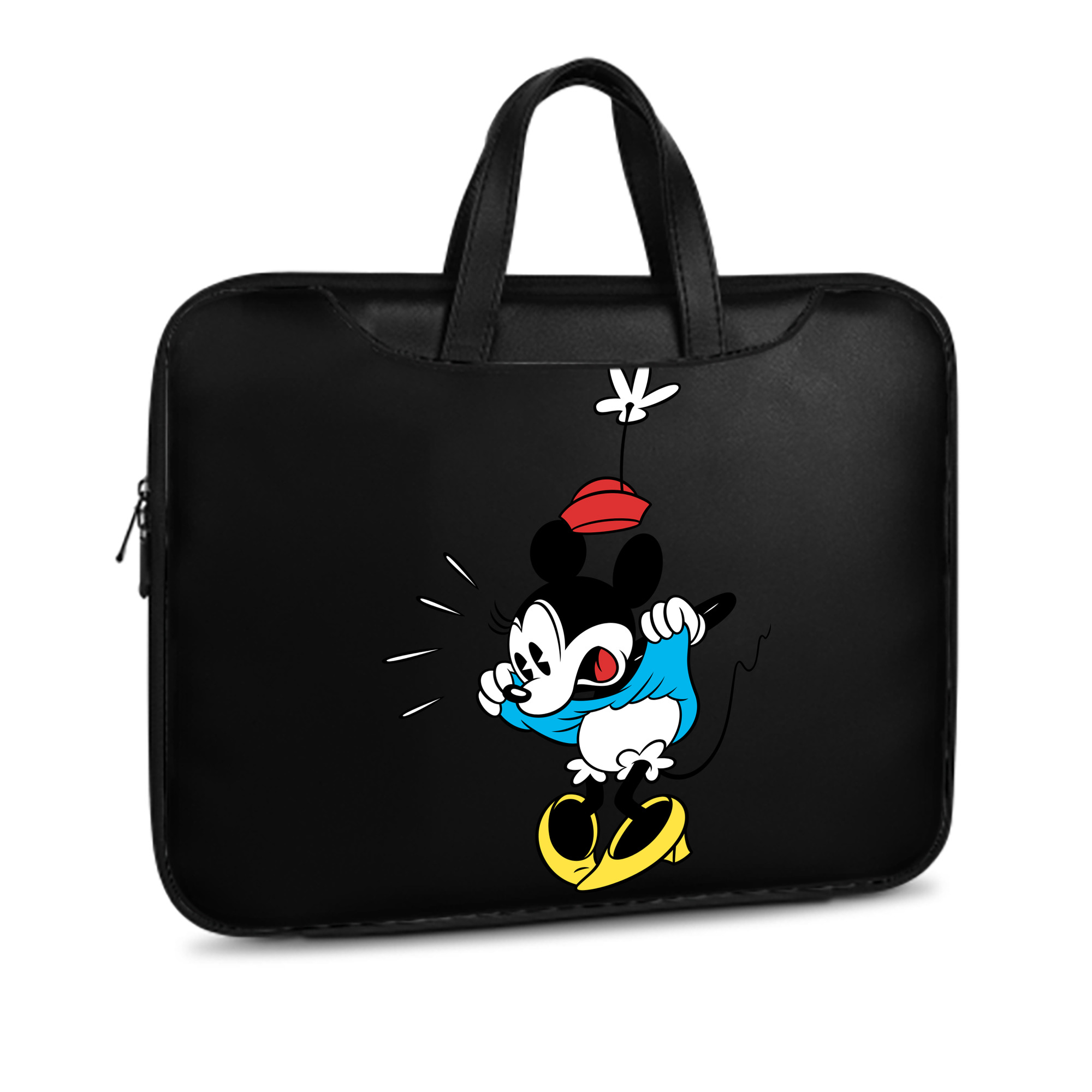 ミッキーマウス Mickey Mouse レザーラップトップバッグ　ノートパソコンケース