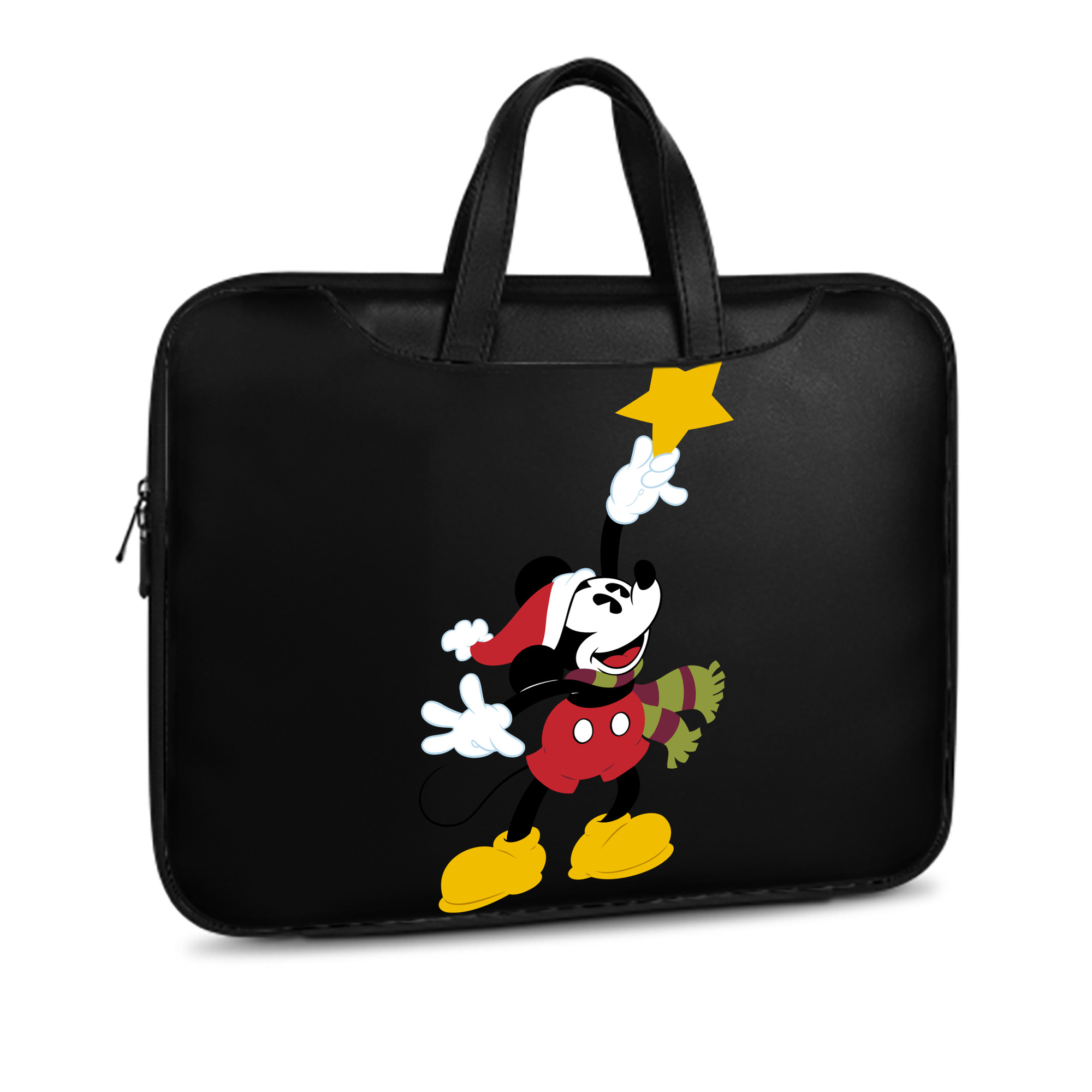 ミッキーマウス Mickey Mouse レザーラップトップバッグ　ノートパソコンケース