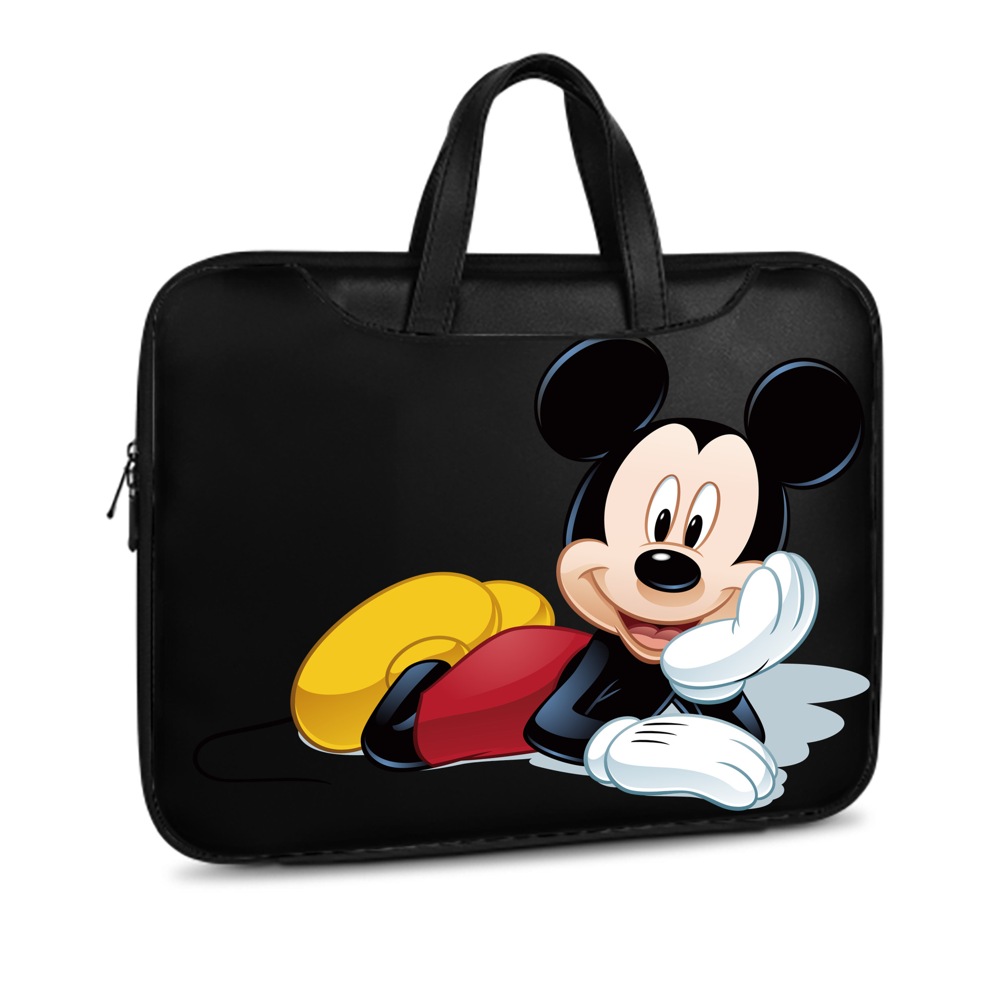 （画像用） ミッキーマウス Mickey Mouse レザーラップトップバッグ　ノートパソコンケース