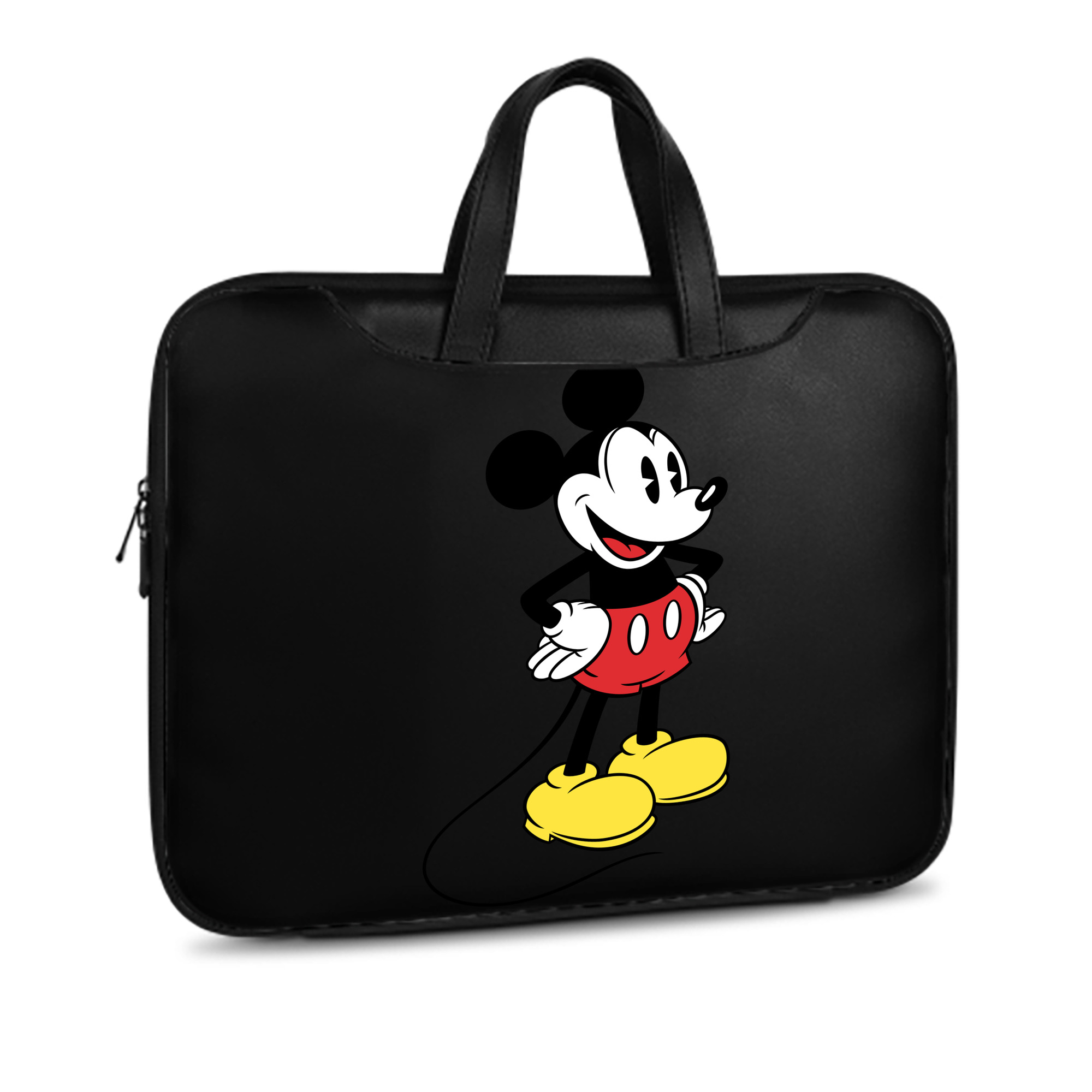 ミッキーマウス Mickey Mouse レザーラップトップバッグ　ノートパソコンケース