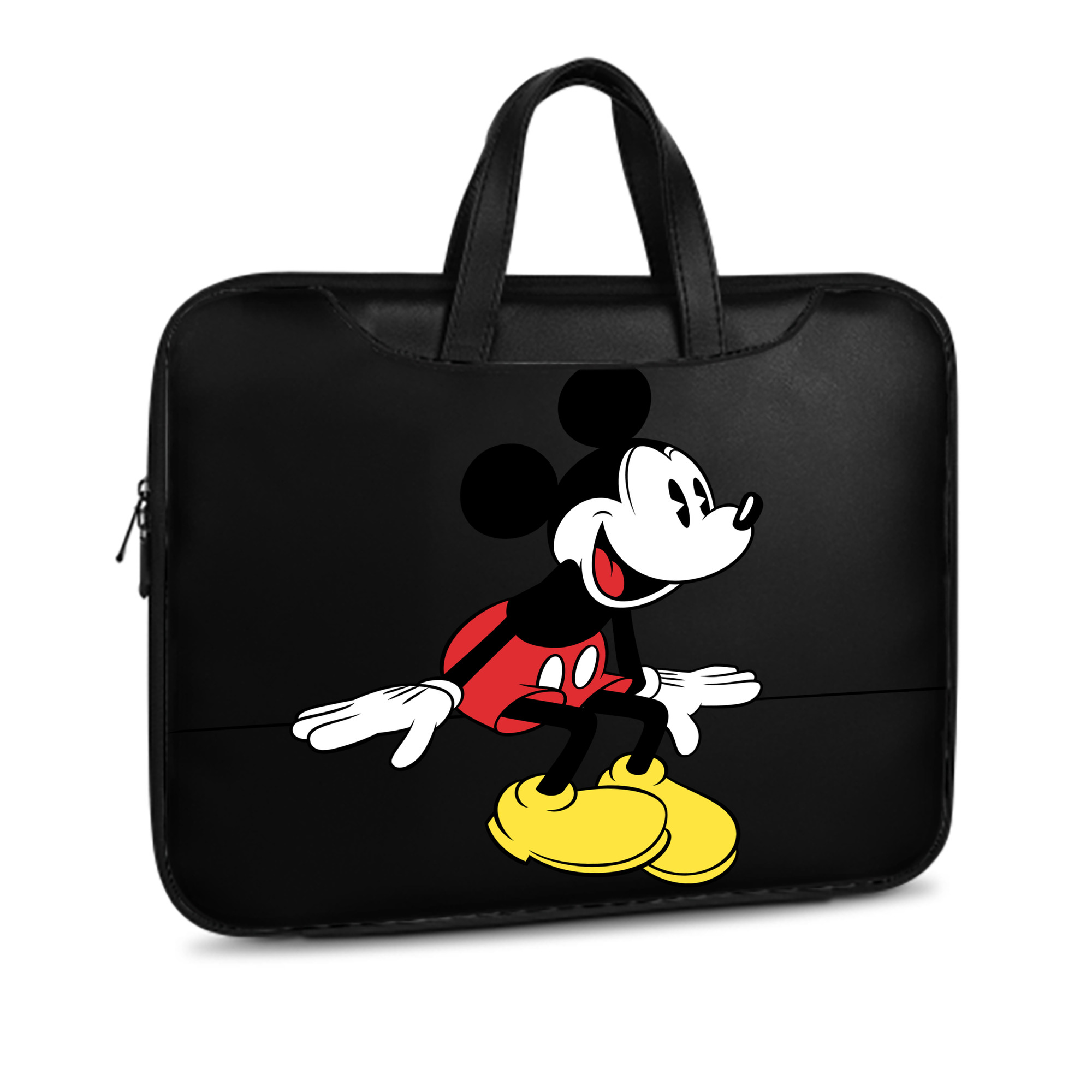 ミッキーマウス Mickey Mouse レザーラップトップバッグ　ノートパソコンケース