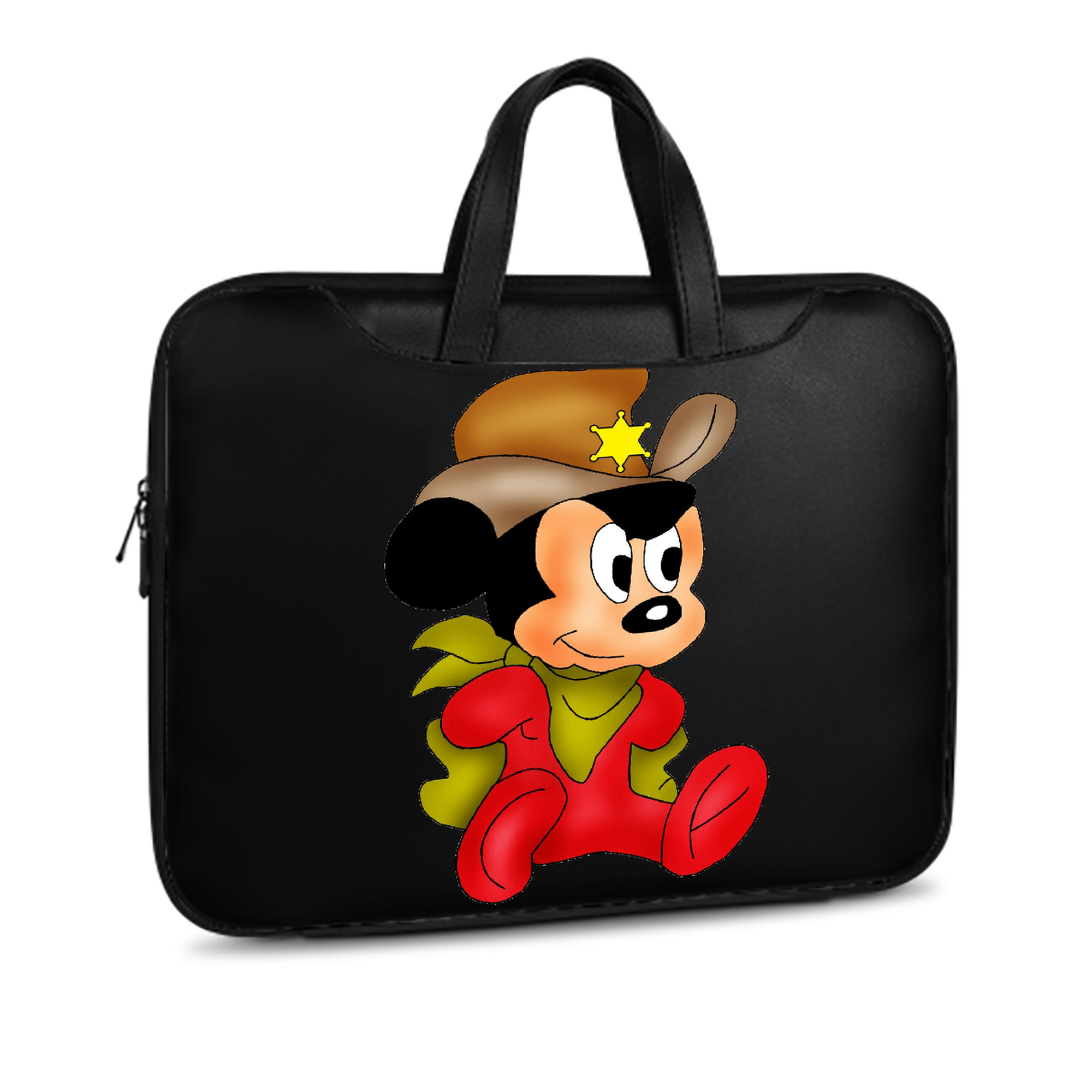 ミッキーマウス Mickey Mouse レザーラップトップバッグ　ノートパソコンケース
