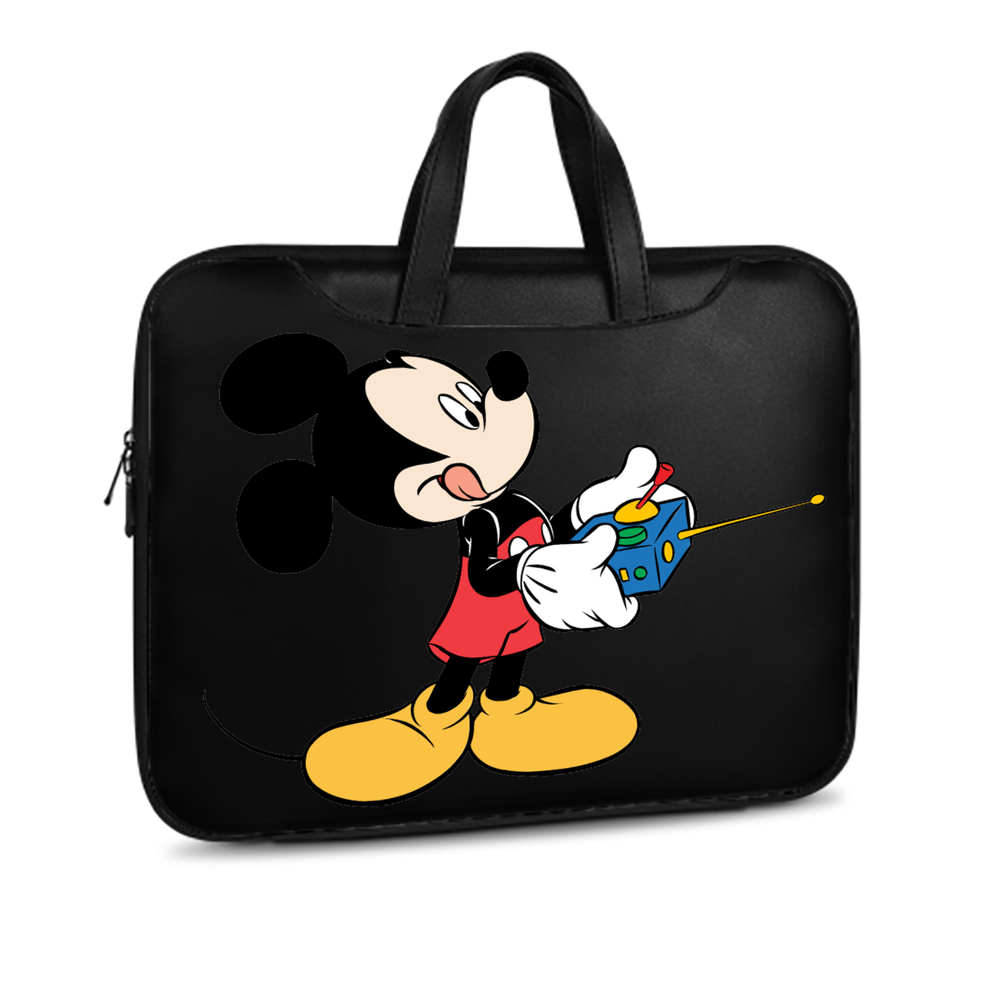 ミッキーマウス Mickey Mouse レザーラップトップバッグ　ノートパソコンケース