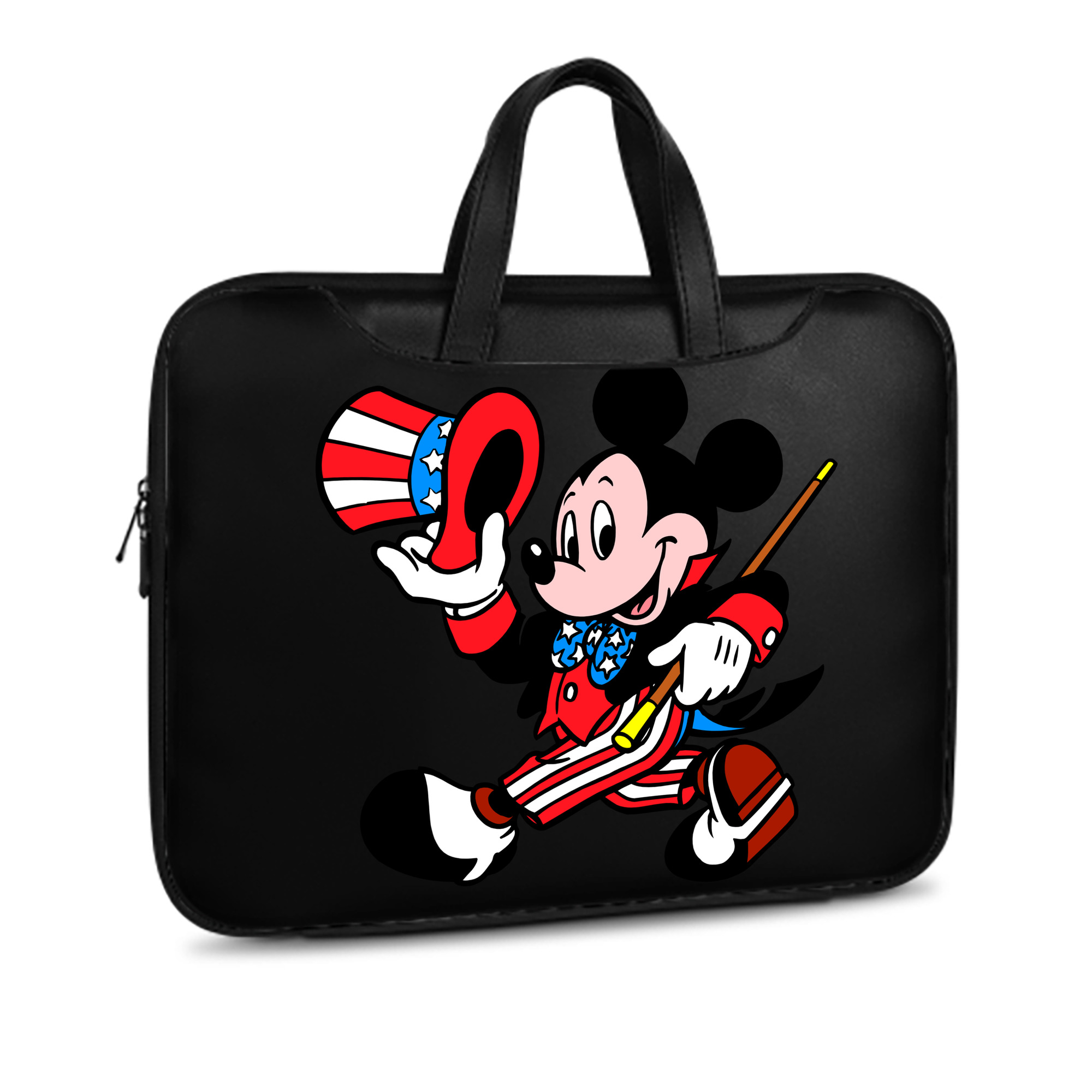 （画像用） ミッキーマウス Mickey Mouse レザーラップトップバッグ　ノートパソコンケース