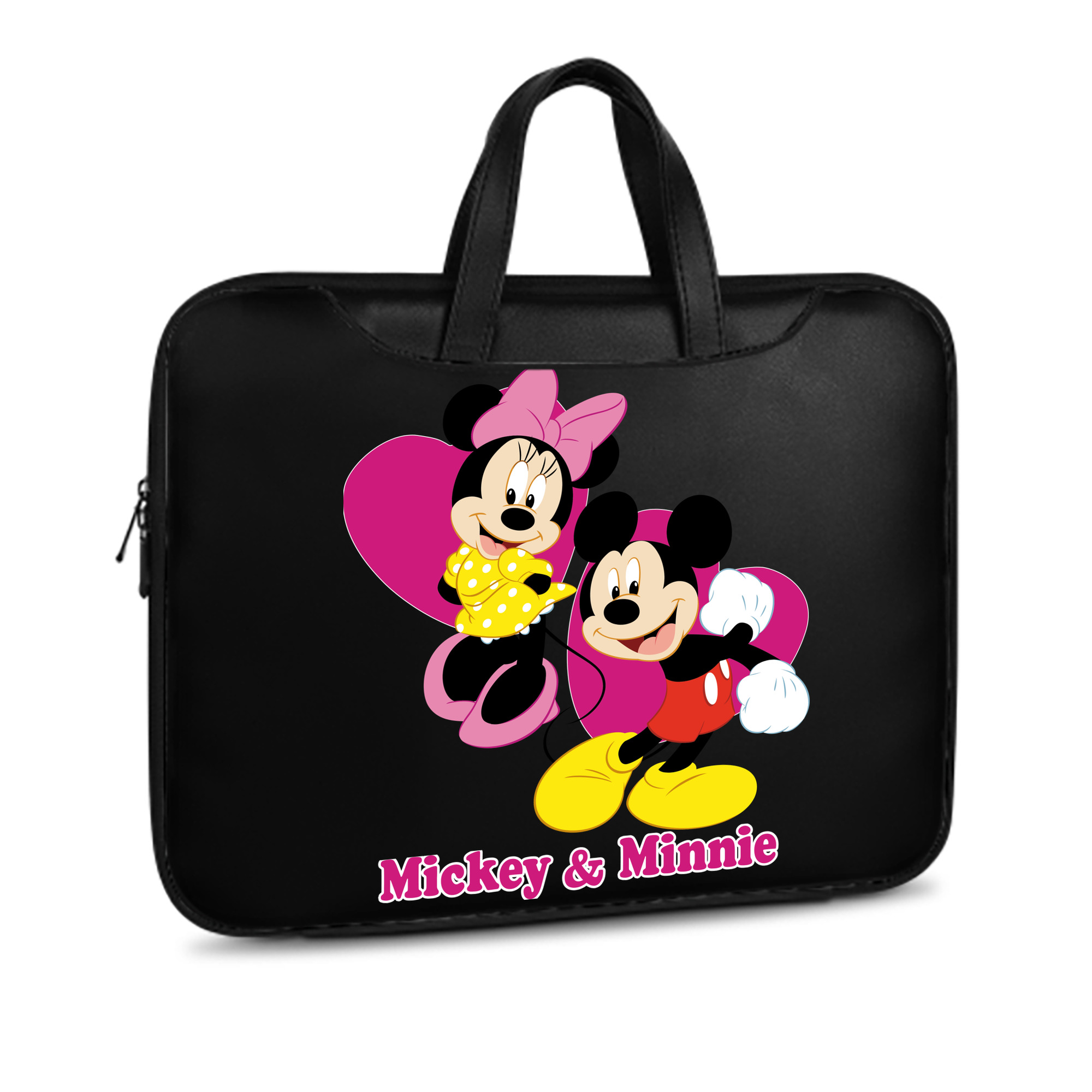 （画像用） ミッキーマウス Mickey Mouse レザーラップトップバッグ　ノートパソコンケース
