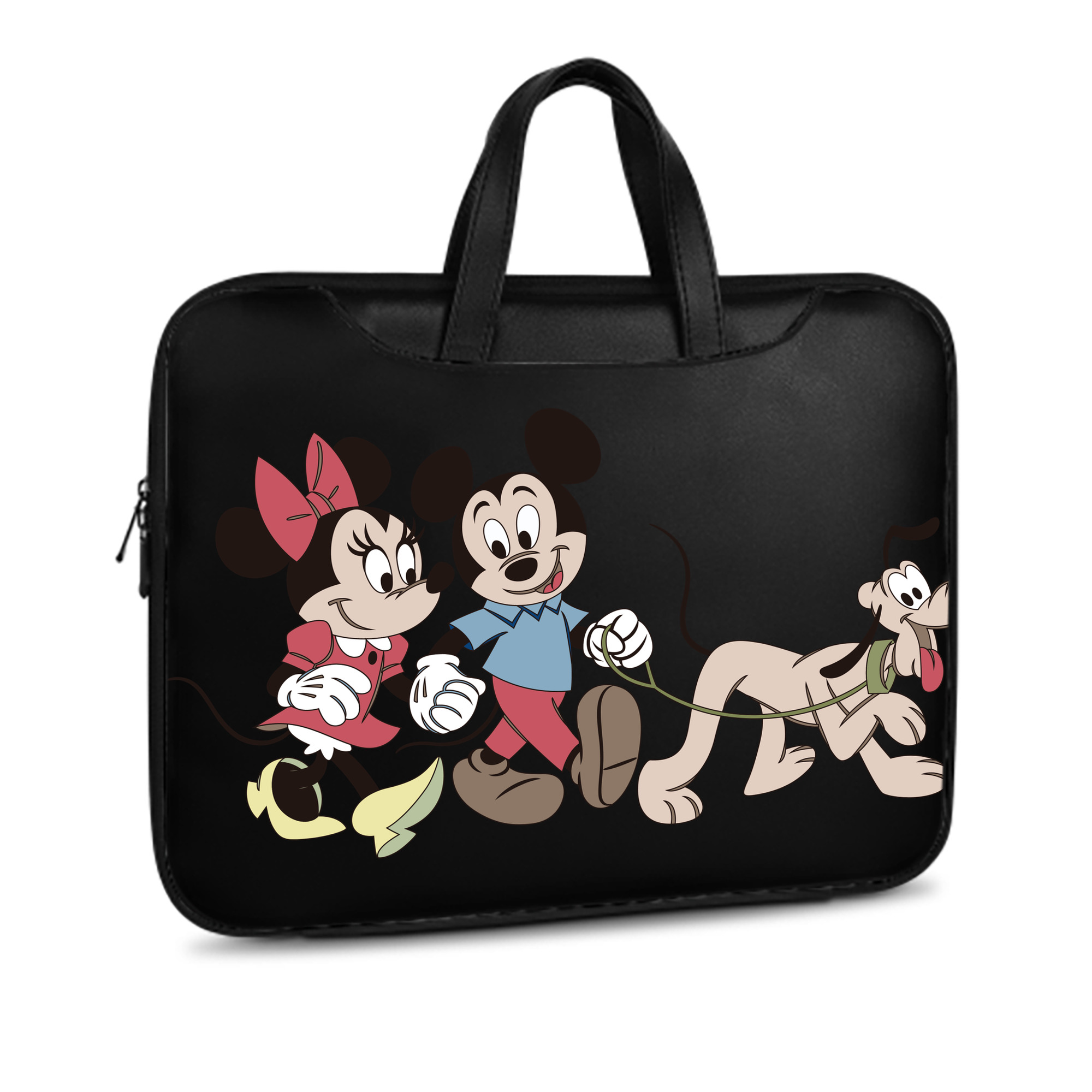（画像用） ミッキーマウス Mickey Mouse レザーラップトップバッグ　ノートパソコンケース