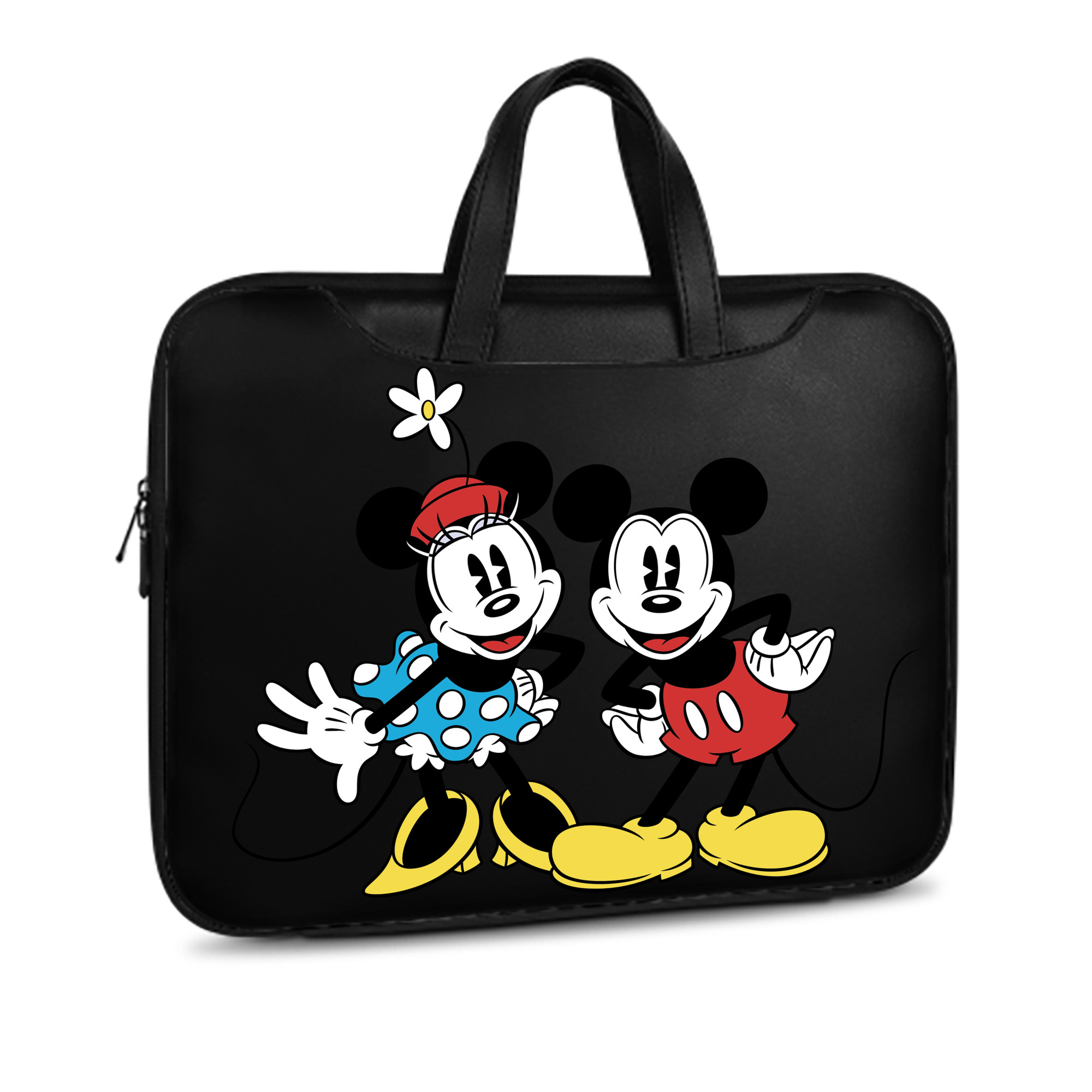 （画像用） ミッキーマウス Mickey Mouse レザーラップトップバッグ　ノートパソコンケース