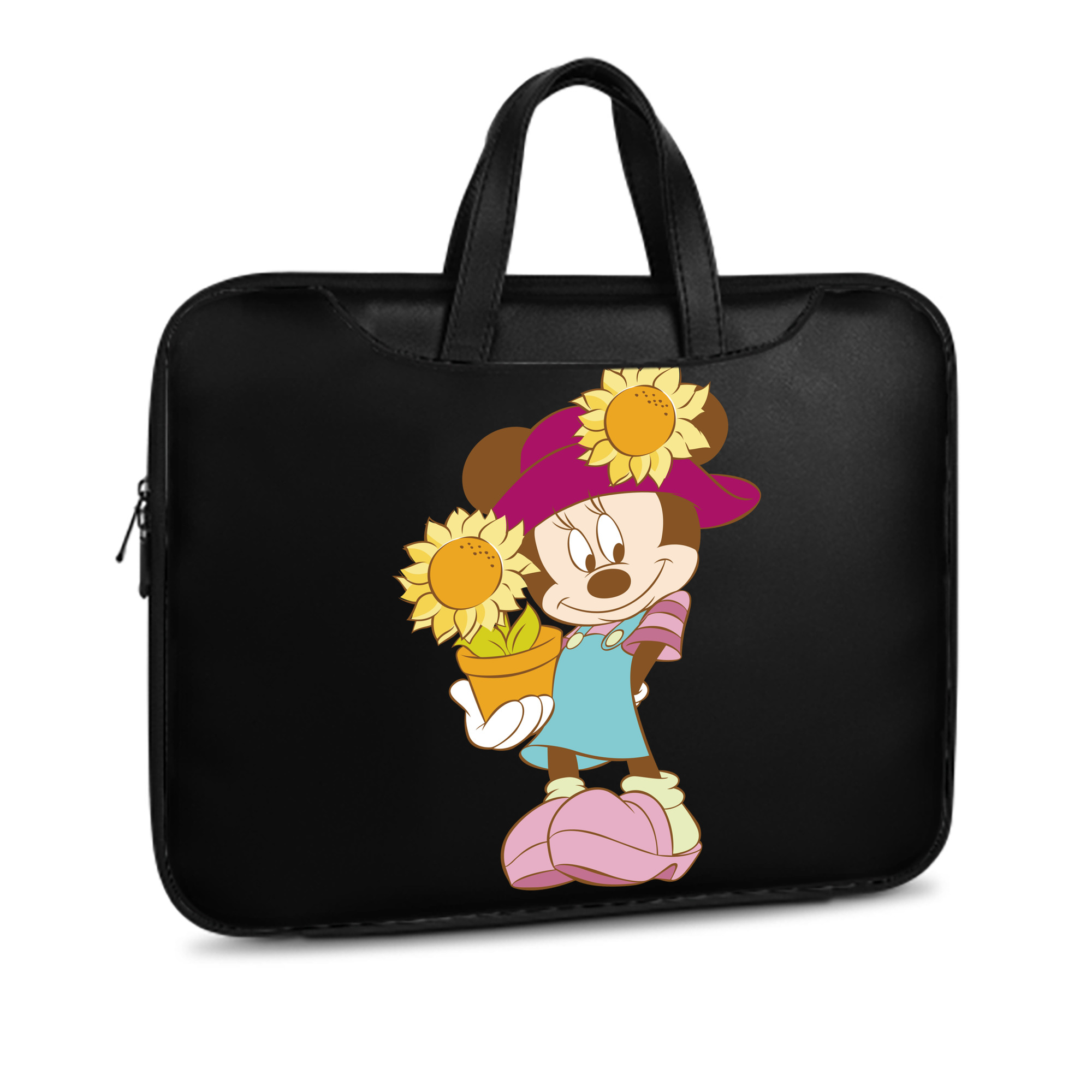 （画像用） ミッキーマウス Mickey Mouse レザーラップトップバッグ　ノートパソコンケース