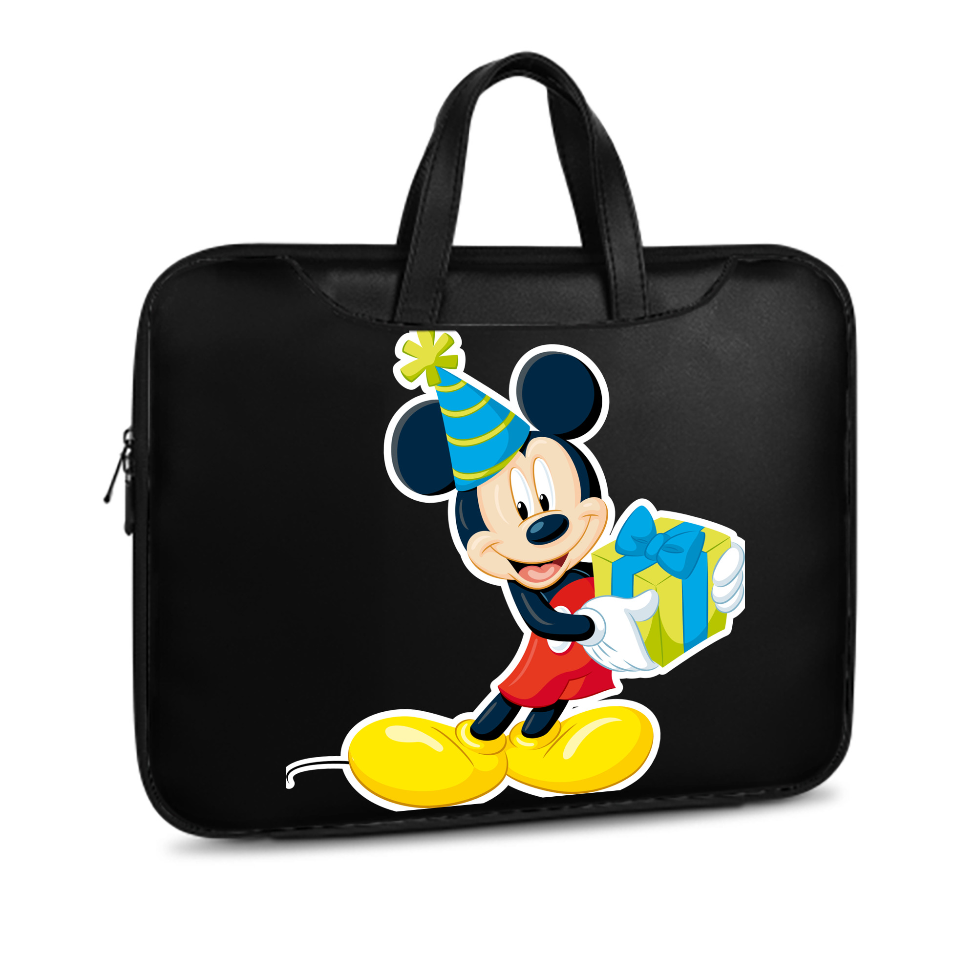 （画像用） ミッキーマウス Mickey Mouse レザーラップトップバッグ　ノートパソコンケース