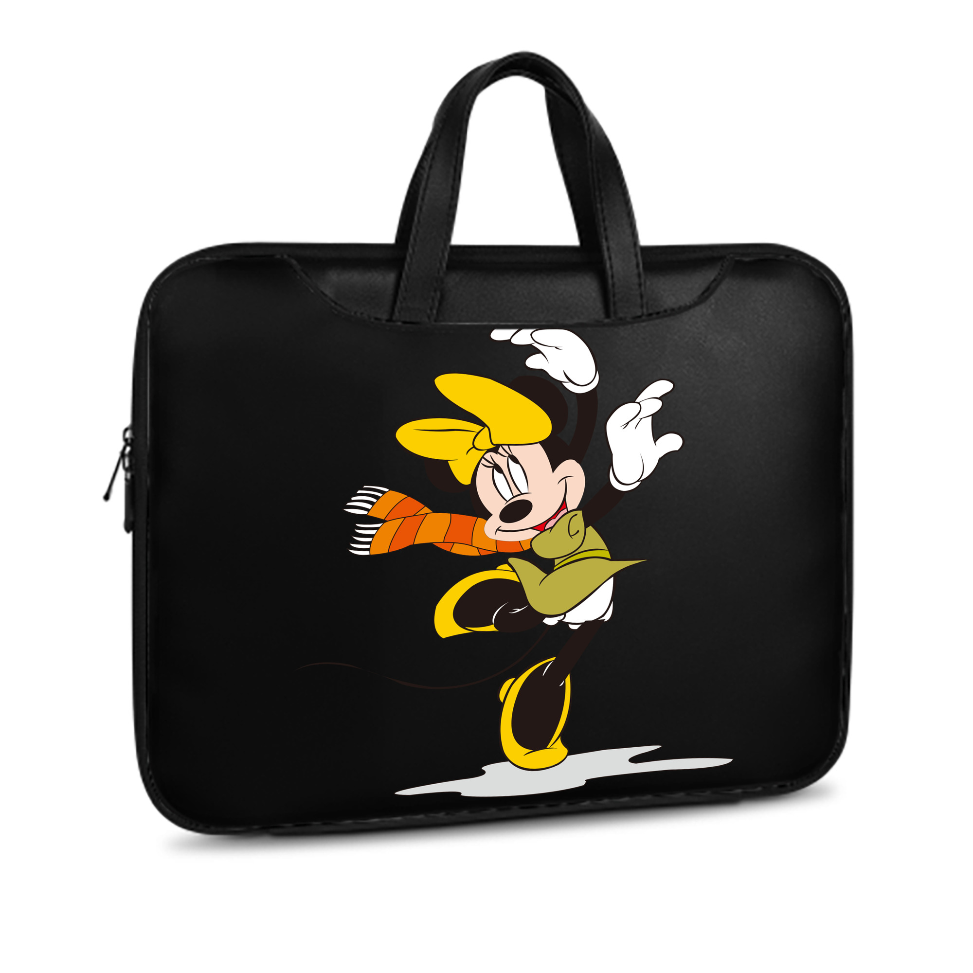 （画像用） ミッキーマウス Mickey Mouse レザーラップトップバッグ　ノートパソコンケース