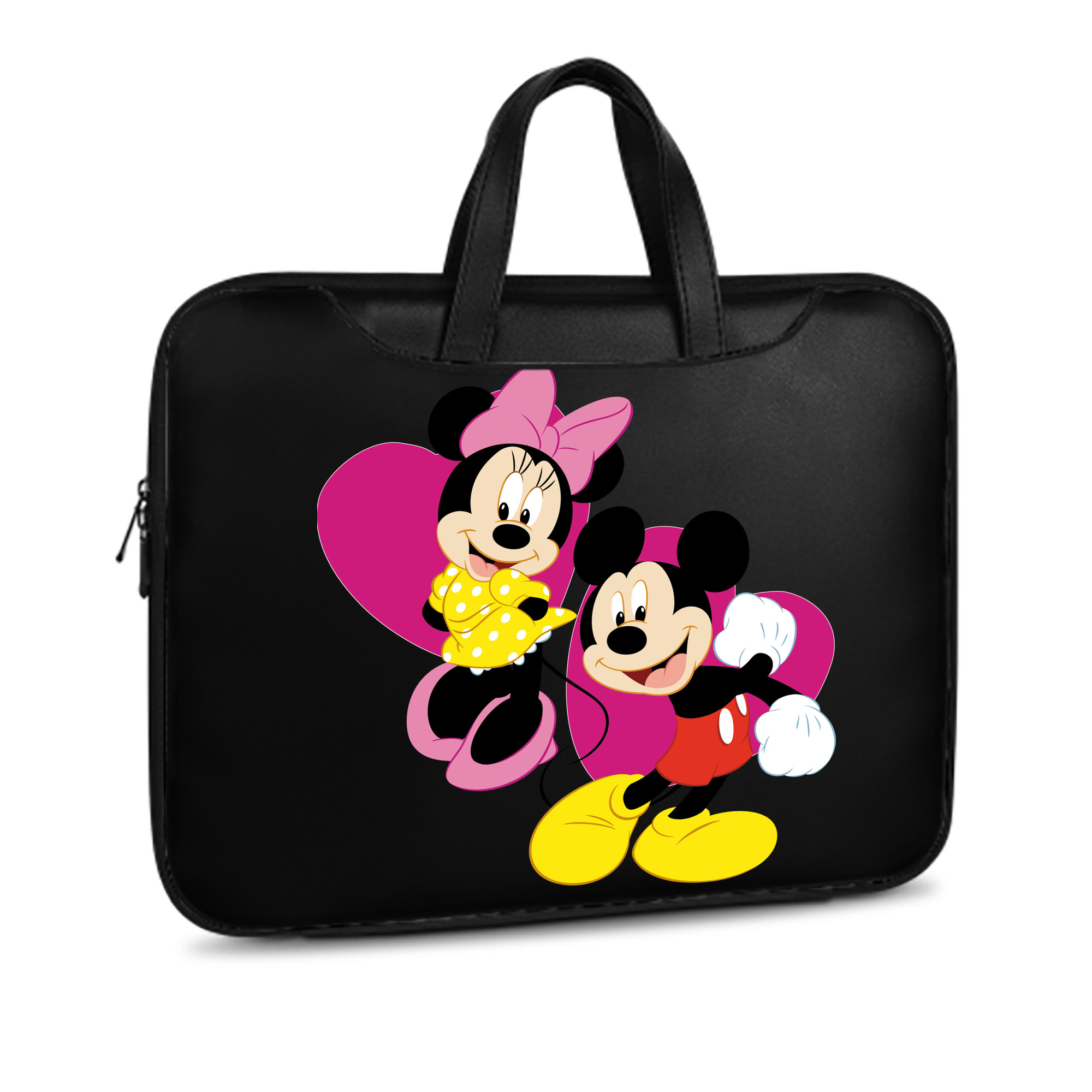 （画像用） ミッキーマウス Mickey Mouse レザーラップトップバッグ　ノートパソコンケース